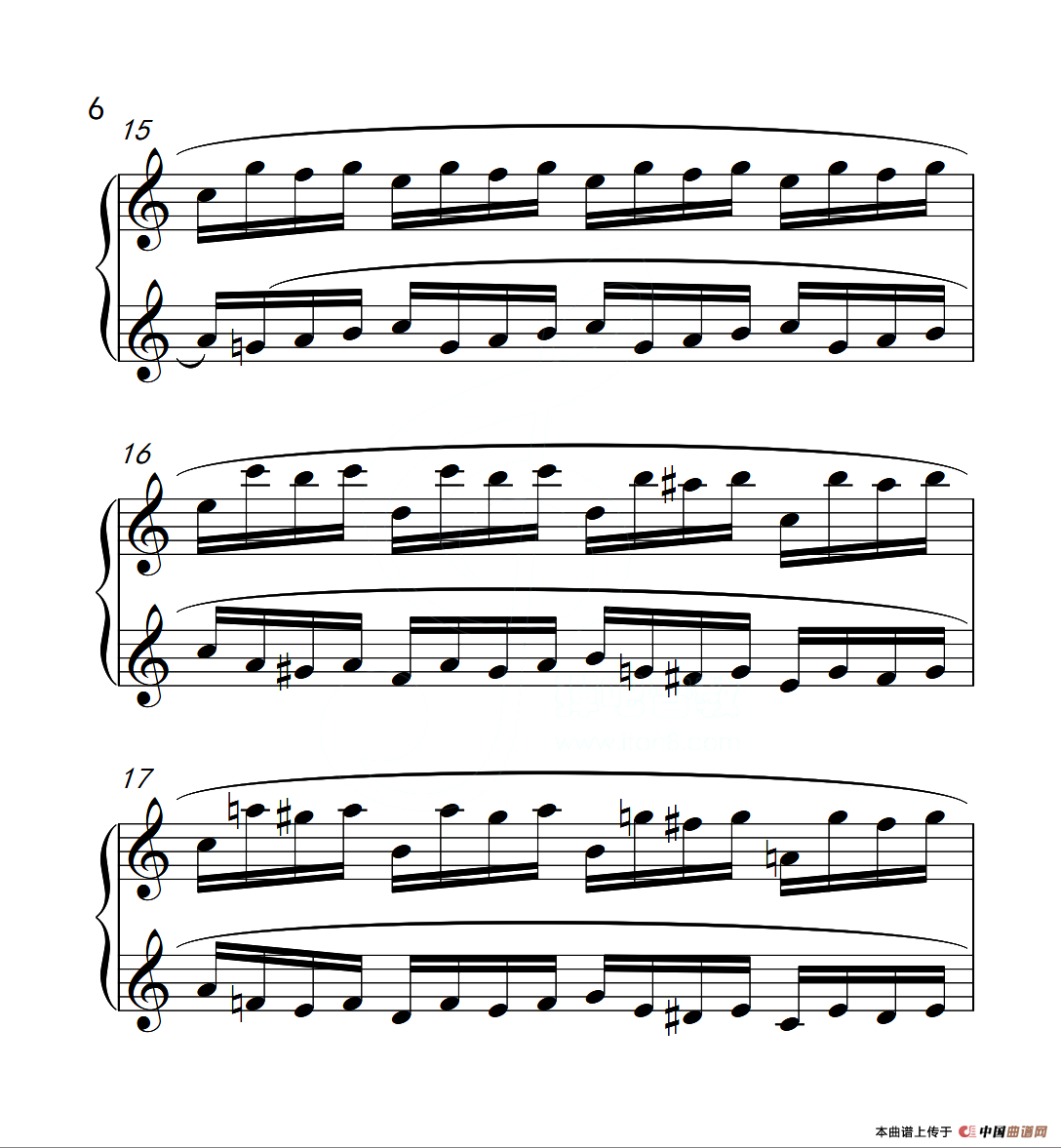 第六级A组 练习曲（中国音乐学院钢琴考级作品1~6级）