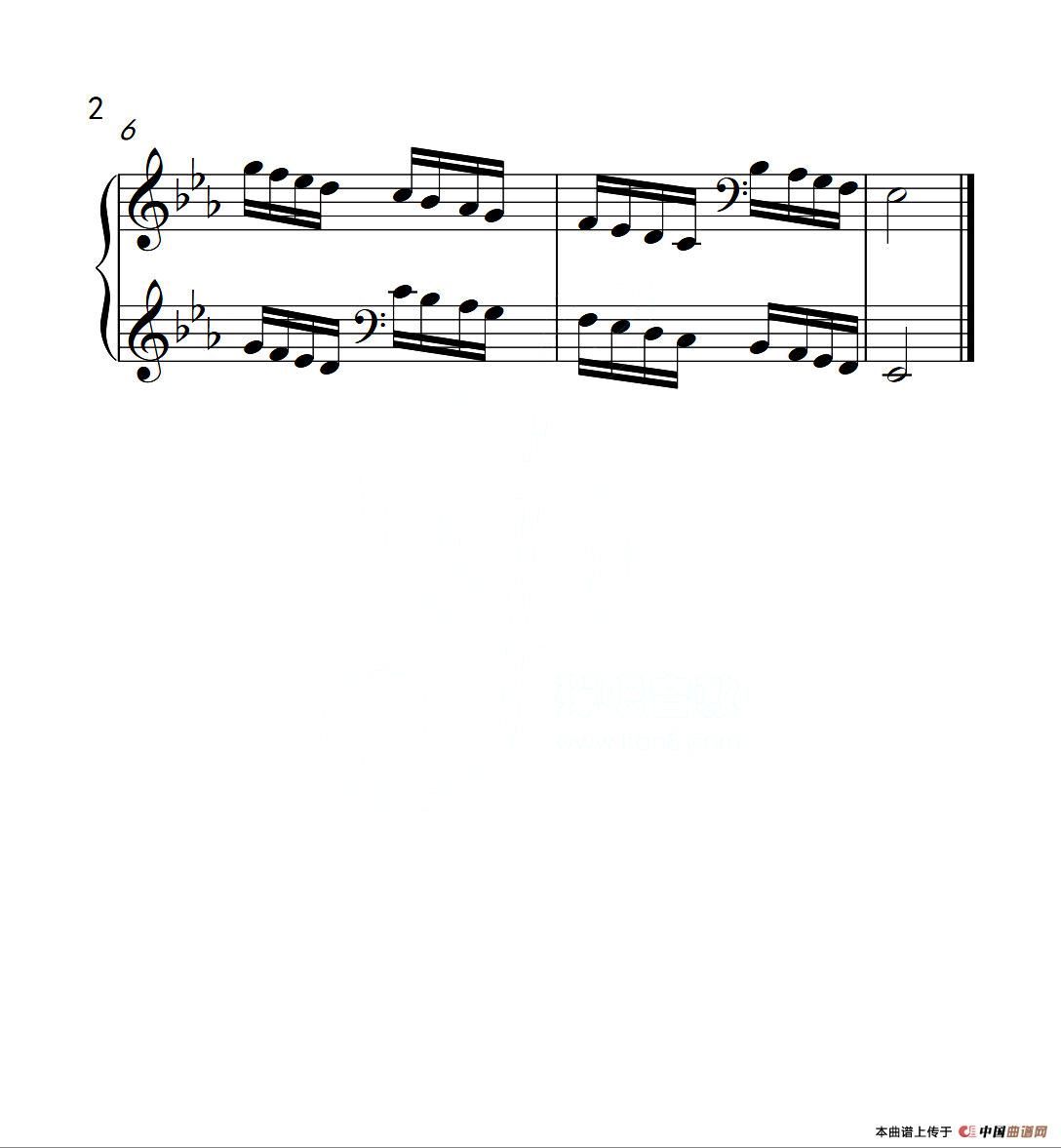 第六级 降E大调音阶（中国音乐学院钢琴考级作品1~6级）