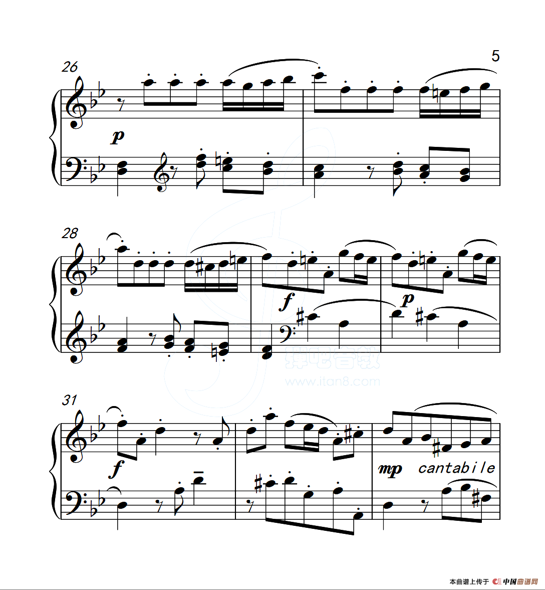 第五级B组 幻想曲（中国音乐学院钢琴考级作品1~6级）