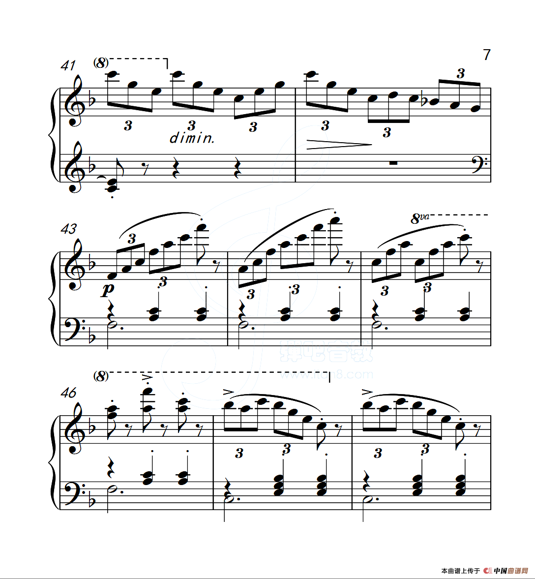 第五级B组 练习曲（中国音乐学院钢琴考级作品1~6级）