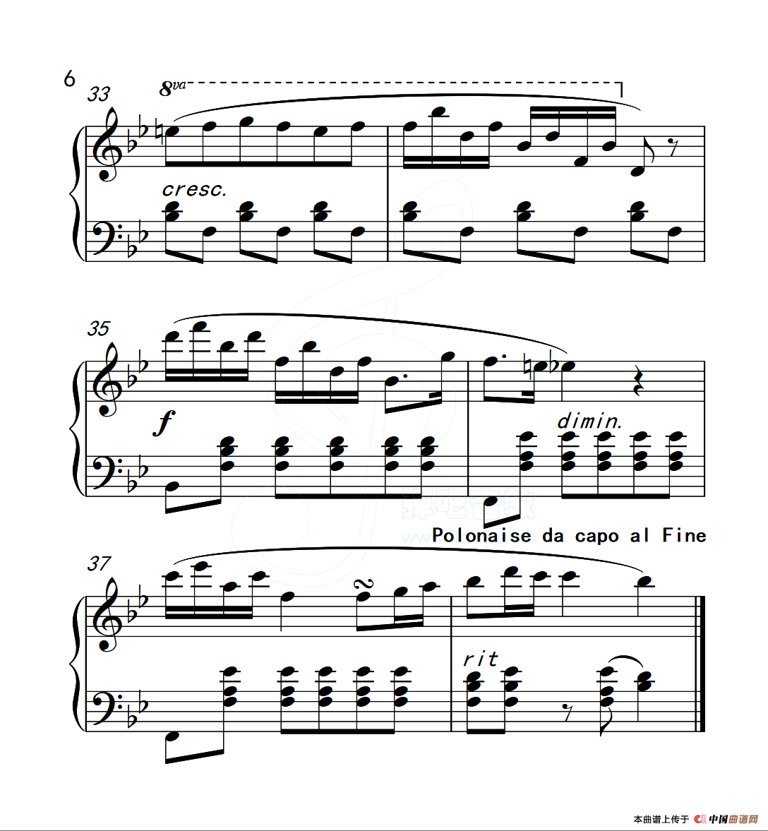 第五级A组 波兰舞曲（中国音乐学院钢琴考级作品1~6级）