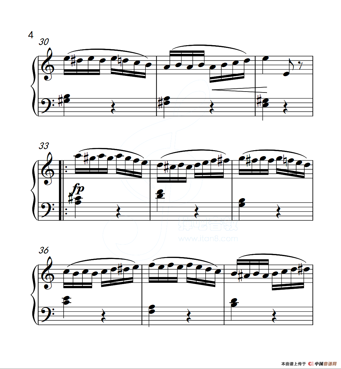 第五级A组 帕格尼尼主题变奏曲（选段）（中国音乐学院钢琴考级作品1~6级）