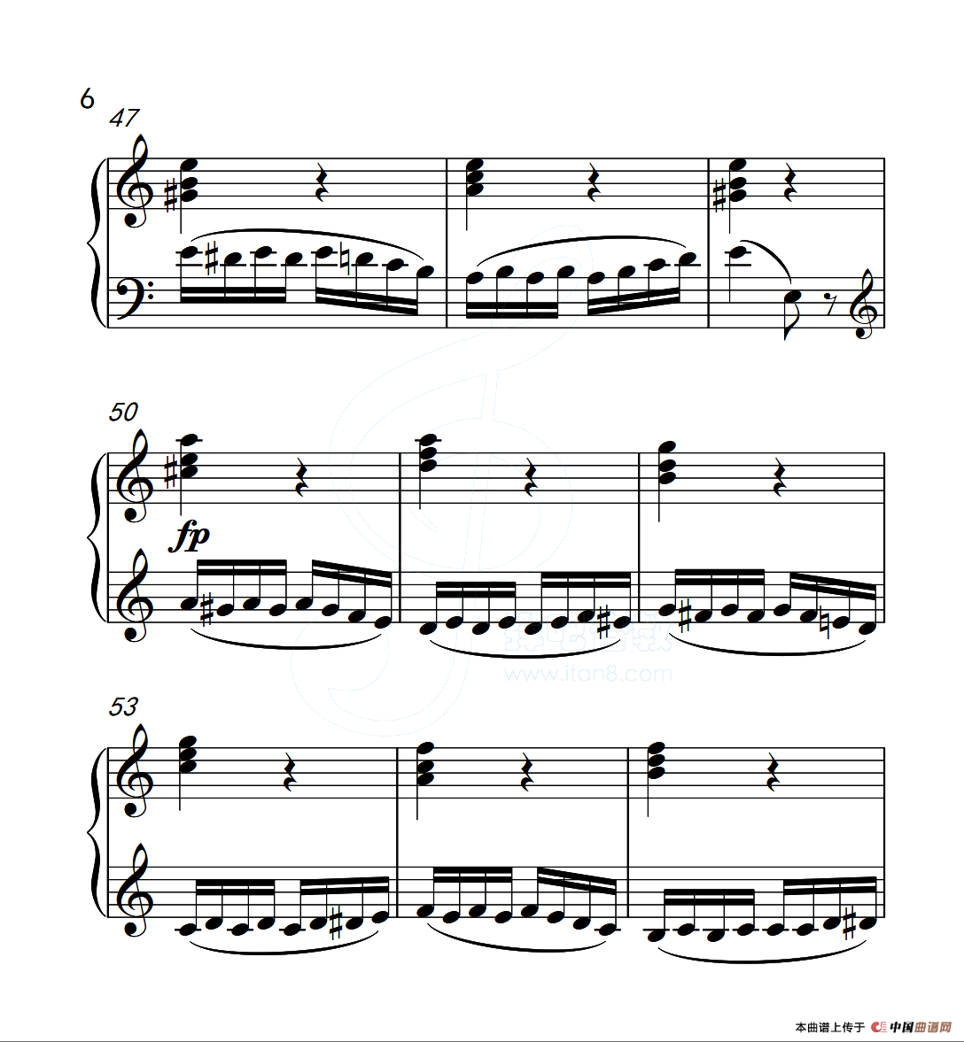 第五级A组 帕格尼尼主题变奏曲（选段）（中国音乐学院钢琴考级作品1~6级）