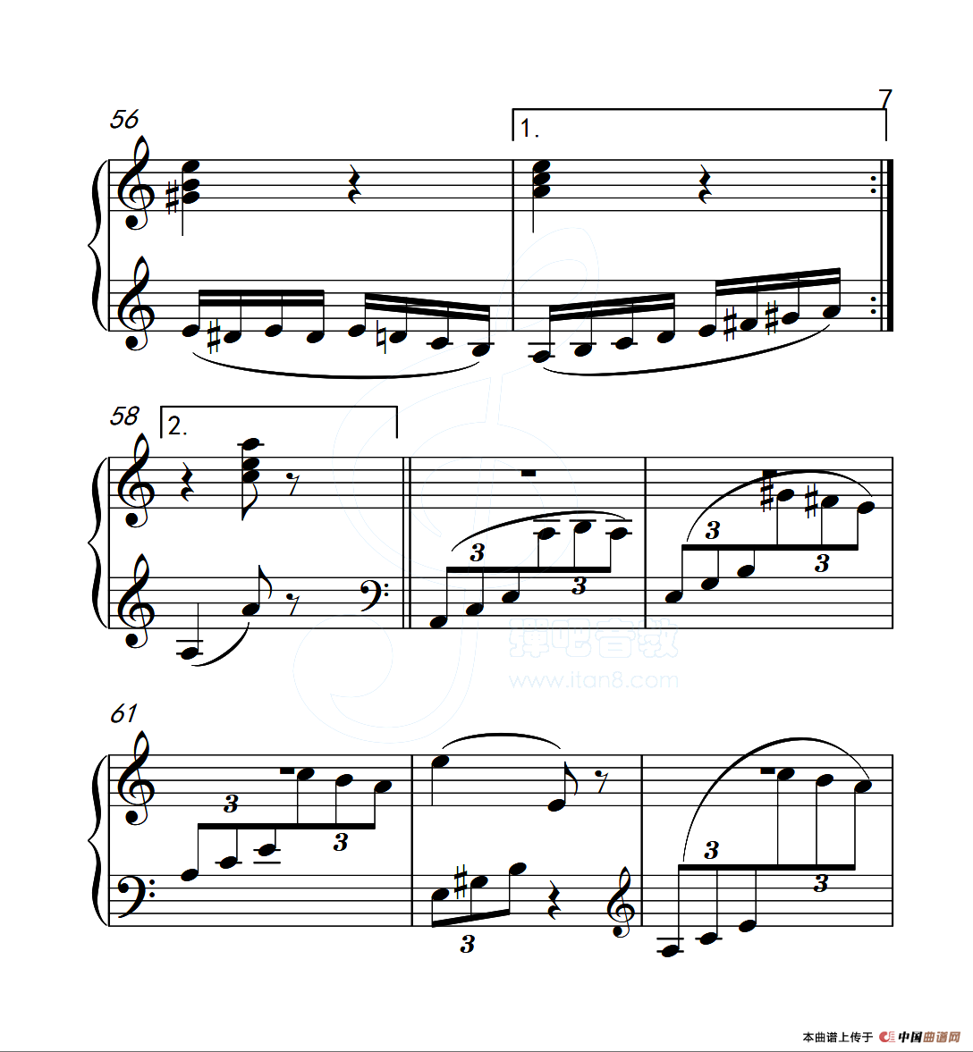 第五级A组 帕格尼尼主题变奏曲（选段）（中国音乐学院钢琴考级作品1~6级）