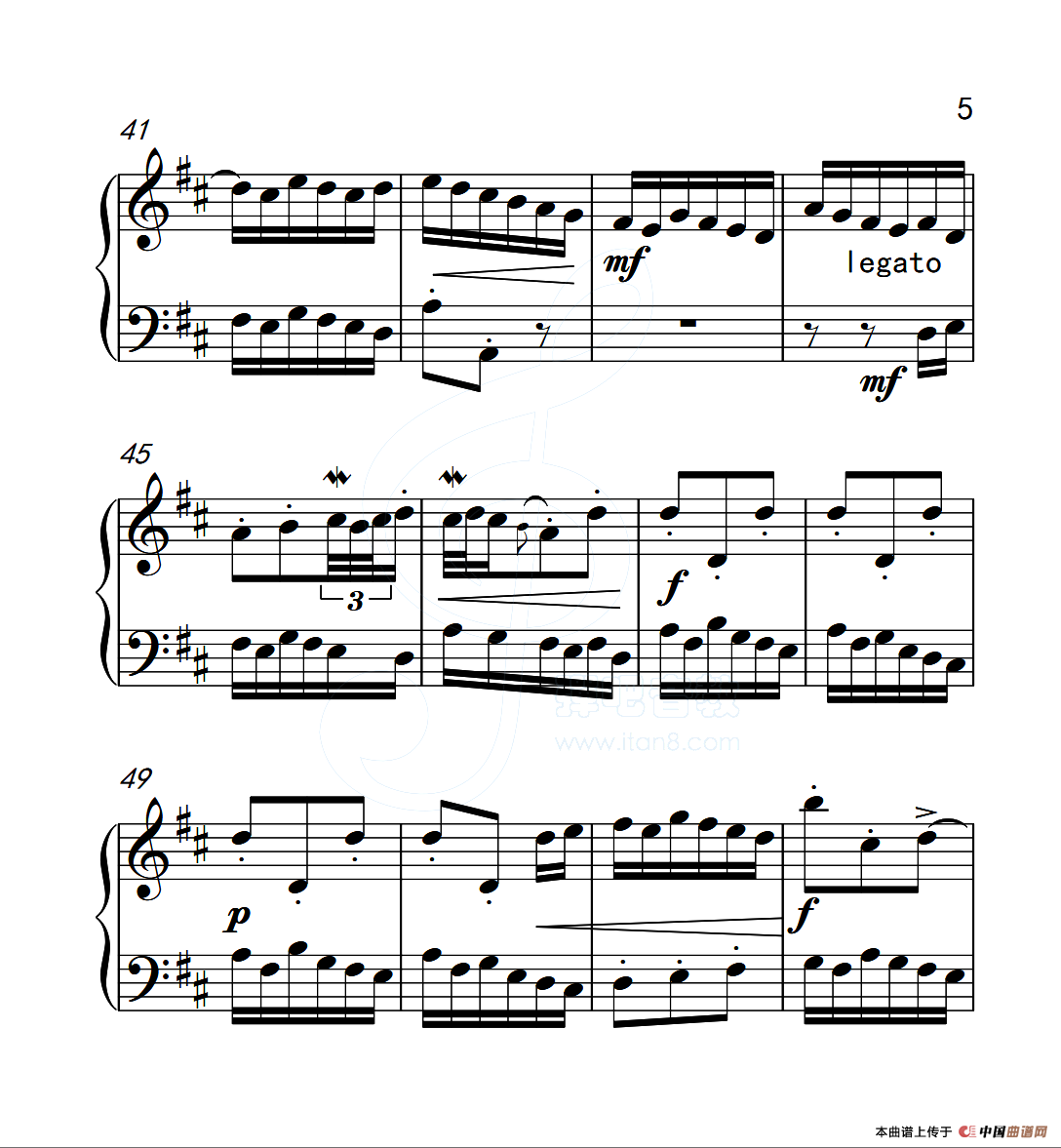 第五级A组 二部创意曲（中国音乐学院钢琴考级作品1~6级）