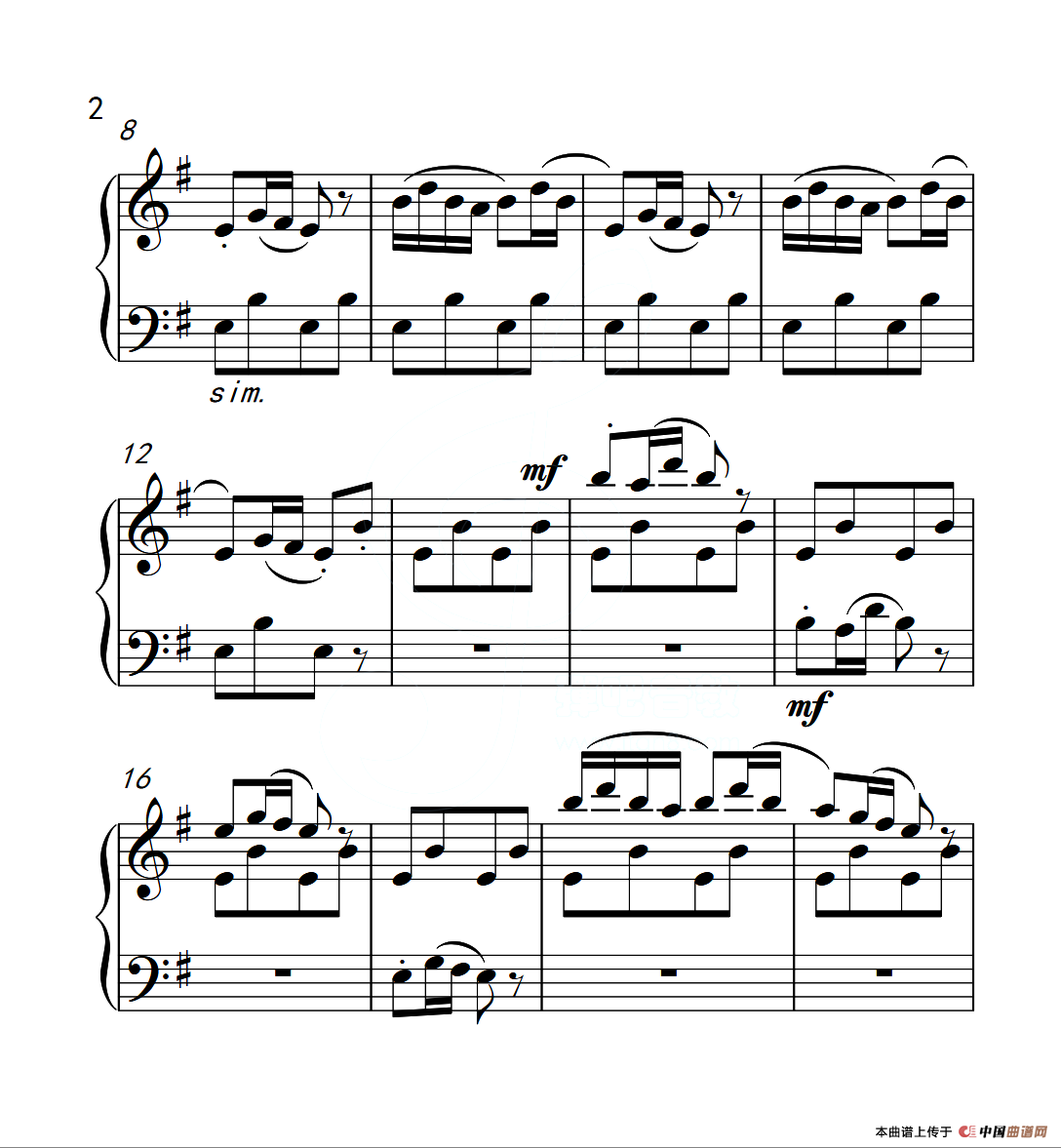 第四级 酸枣刺（中国音乐学院钢琴考级作品1~6级）