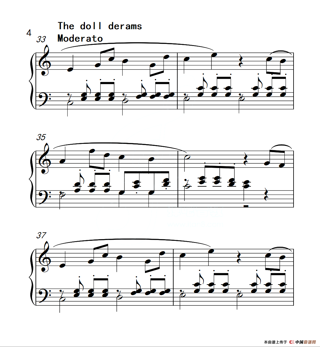 第四级B组 洋娃娃的梦（中国音乐学院钢琴考级作品1~6级）