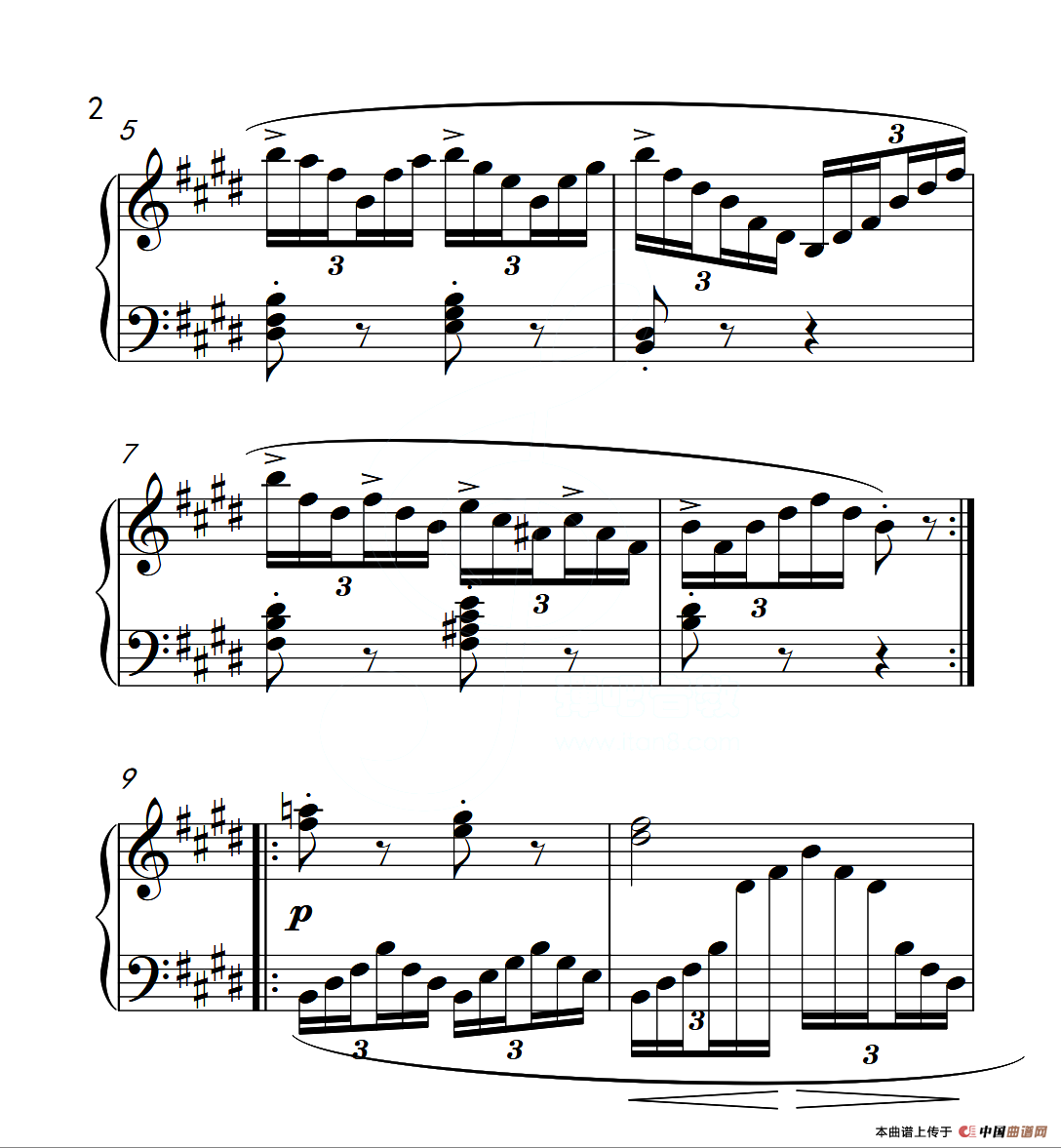 第四级B组 练习曲（中国音乐学院钢琴考级作品1~6级）