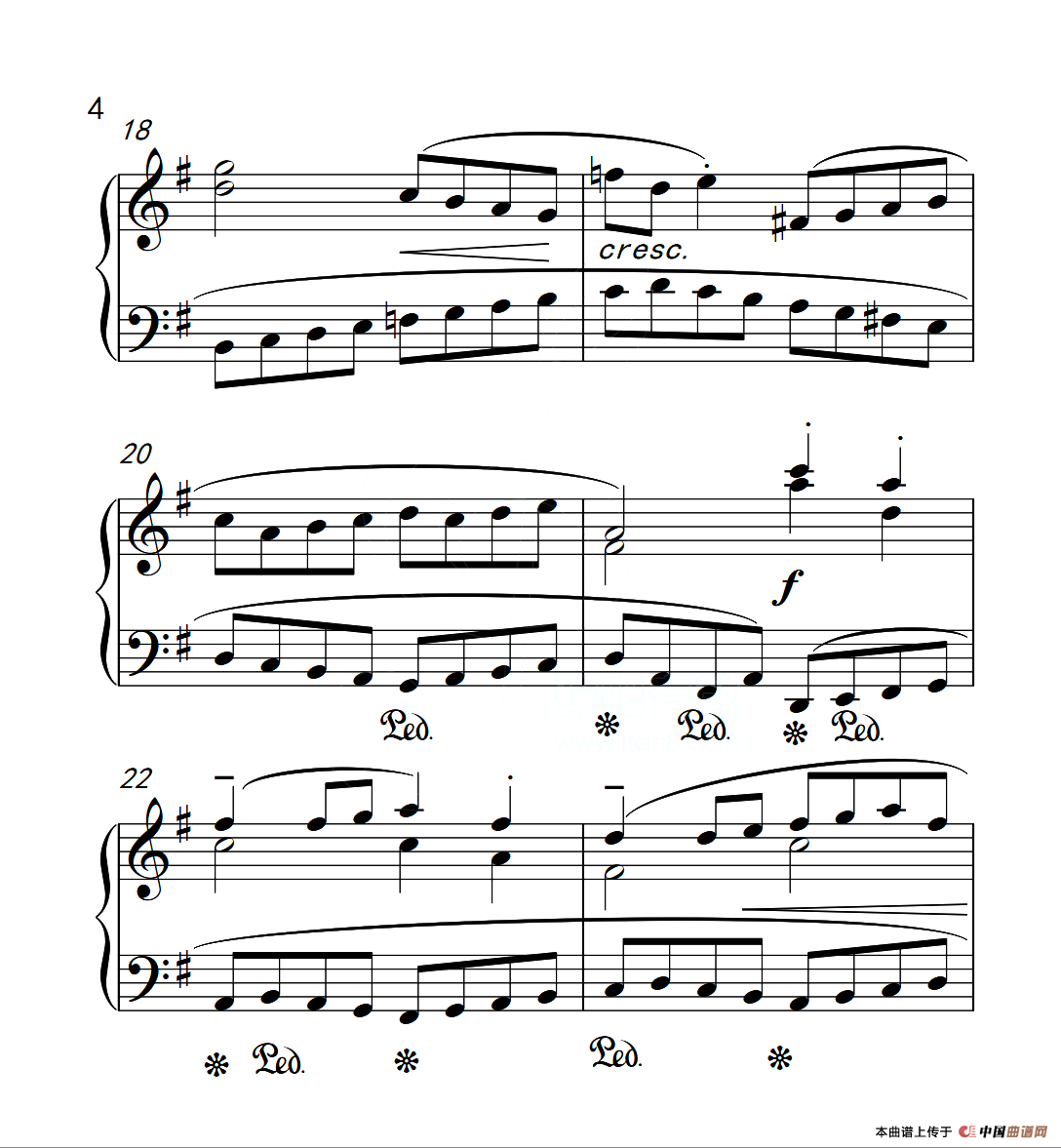 第四级A组 加伏特（中国音乐学院钢琴考级作品1~6级）