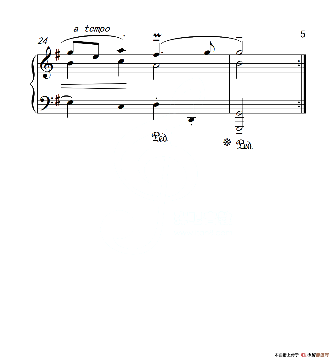 第四级A组 加伏特（中国音乐学院钢琴考级作品1~6级）