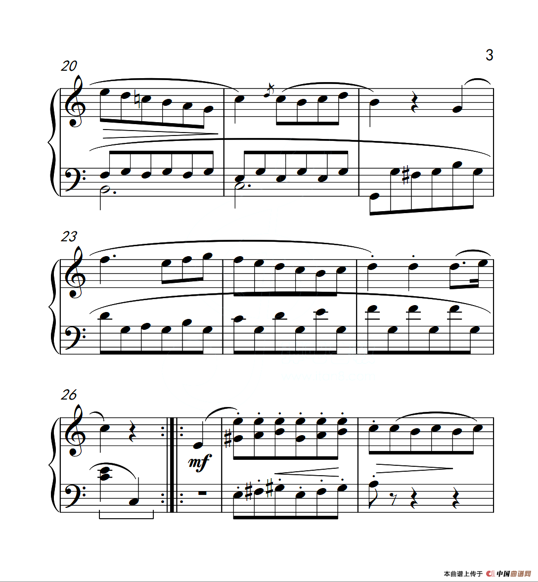 第三级 C大调小步舞曲（中国音乐学院钢琴考级作品1~6级）