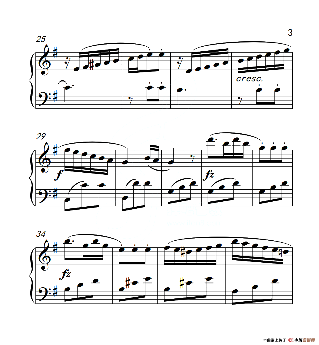 第三级B组 小奏鸣曲（中国音乐学院钢琴考级作品1~6级）