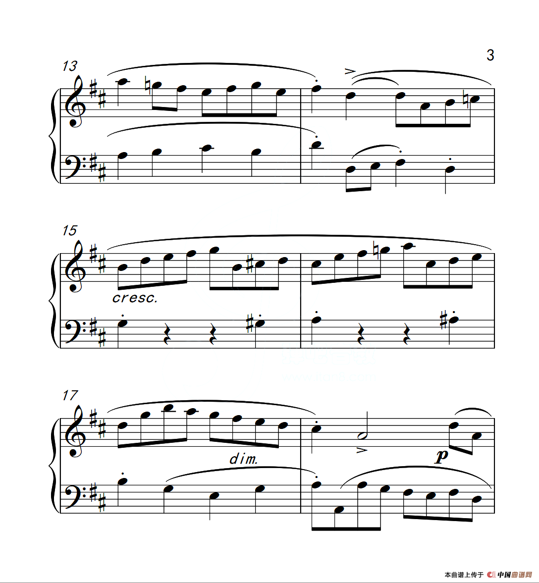 第三级B组 进行曲（中国音乐学院钢琴考级作品1~6级）