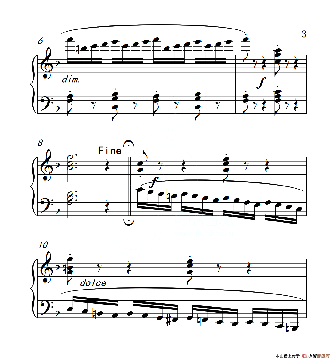 第三级B组 练习曲（中国音乐学院钢琴考级作品1~6级）