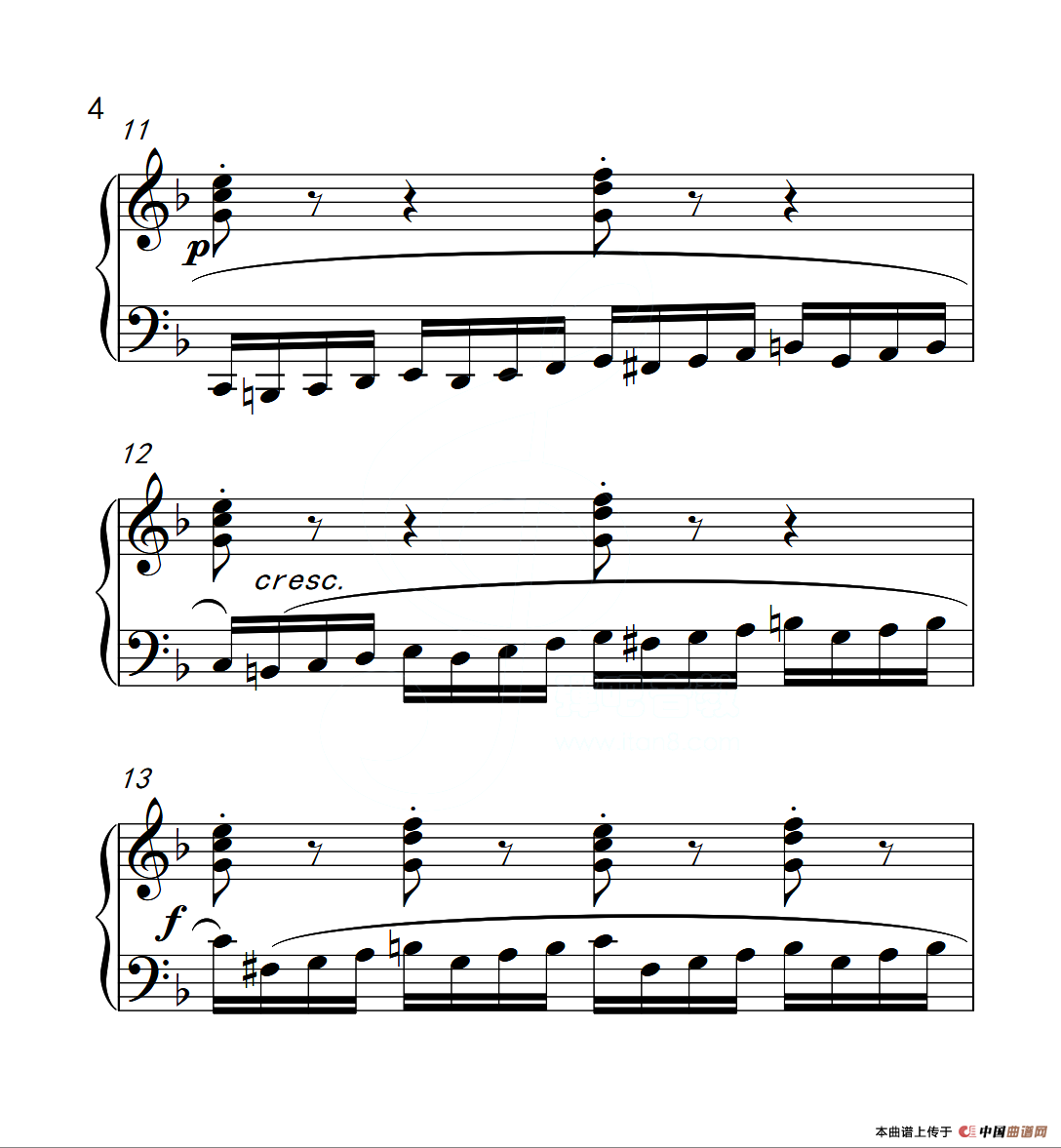 第三级B组 练习曲（中国音乐学院钢琴考级作品1~6级）