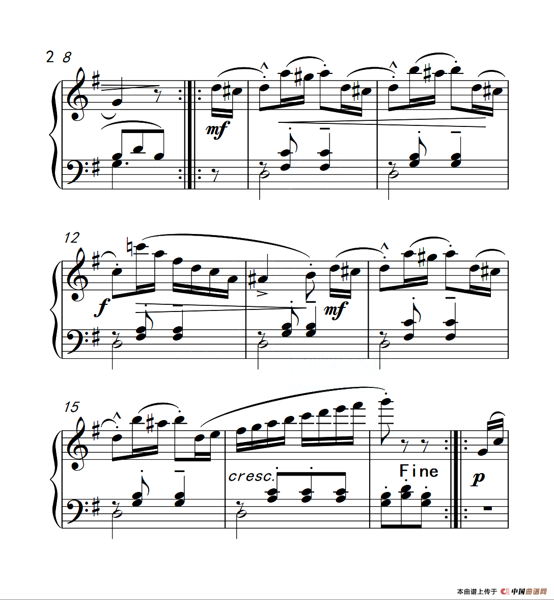 第三级A组 练习曲（中国音乐学院钢琴考级作品1~6级）