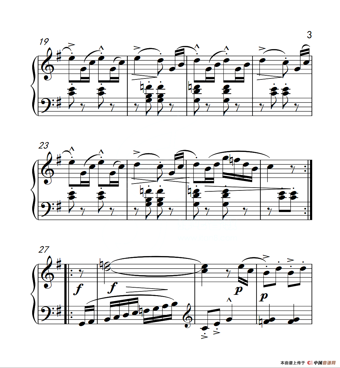 第三级A组 练习曲（中国音乐学院钢琴考级作品1~6级）