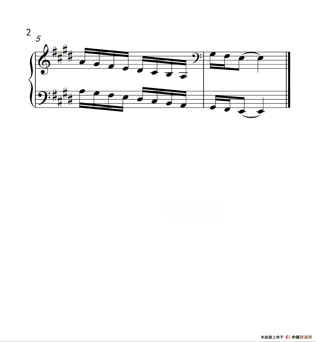 第三级 E大调音阶（中国音乐学院钢琴考级作品1~6级）