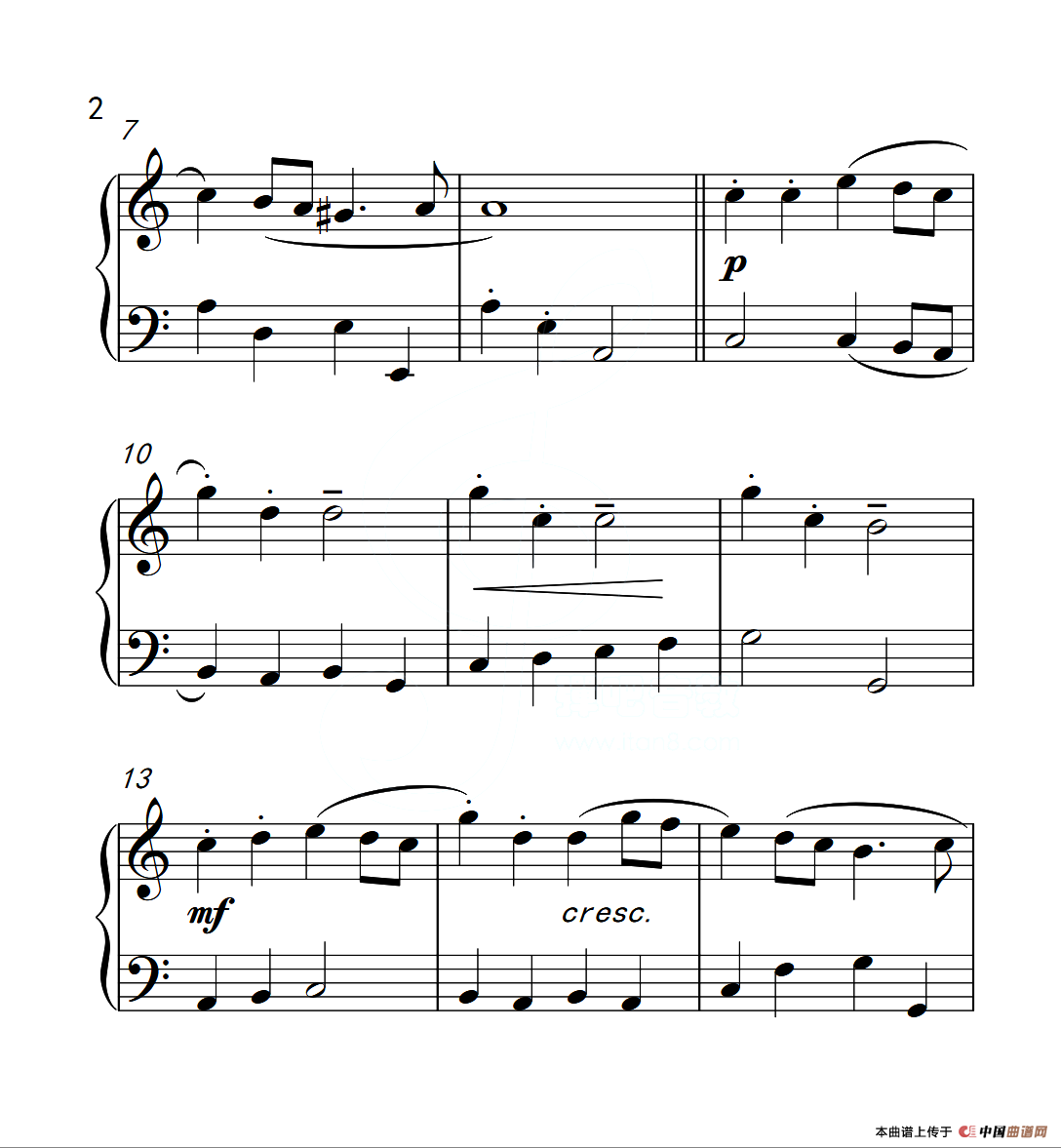 第二级B组 前奏曲（中国音乐学院钢琴考级作品1~6级）