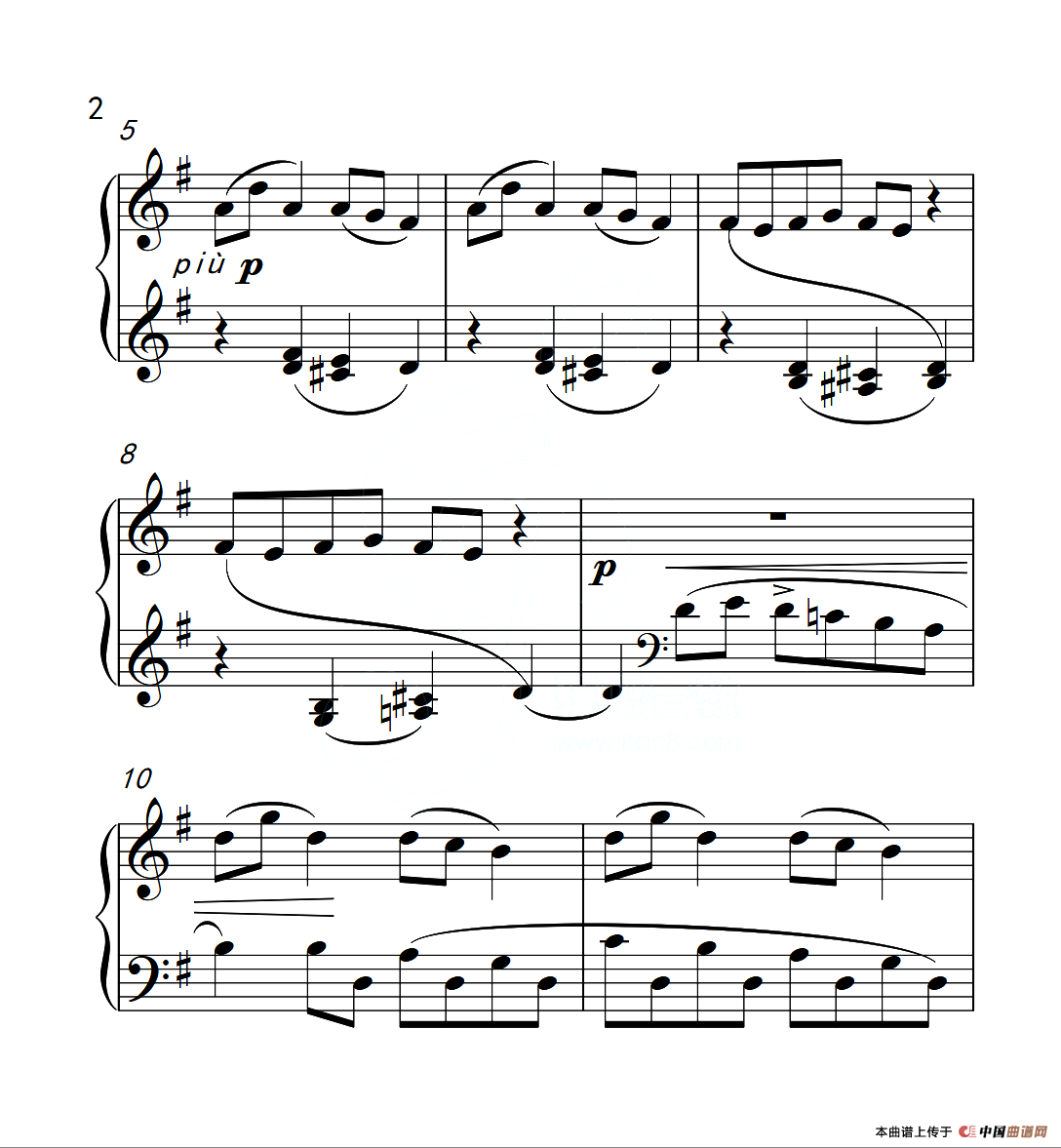 第二级B组 练习曲（中国音乐学院钢琴考级作品1~6级）