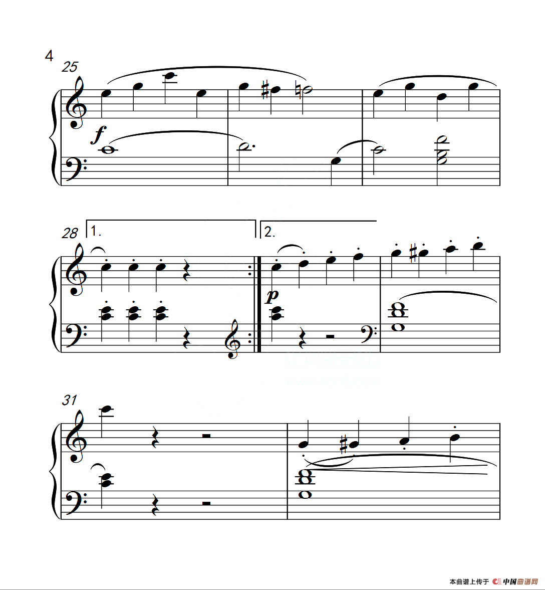 第二级A组 C大调小奏鸣曲 第一乐章（中国音乐学院钢琴考级作品1~6级）