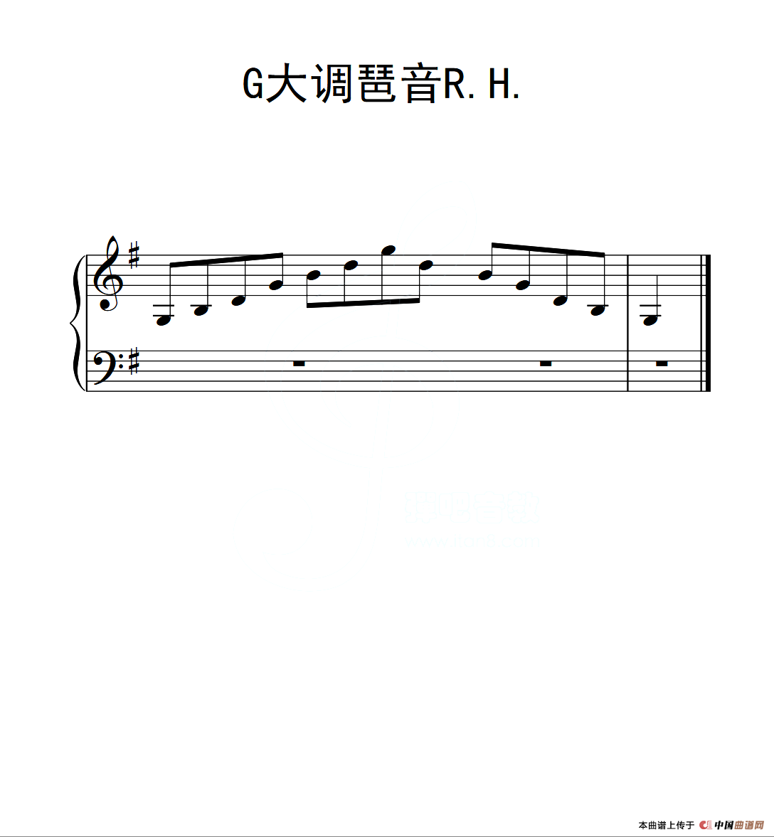 第二级 G大调琶音R H（中国音乐学院钢琴考级作品1~6级）