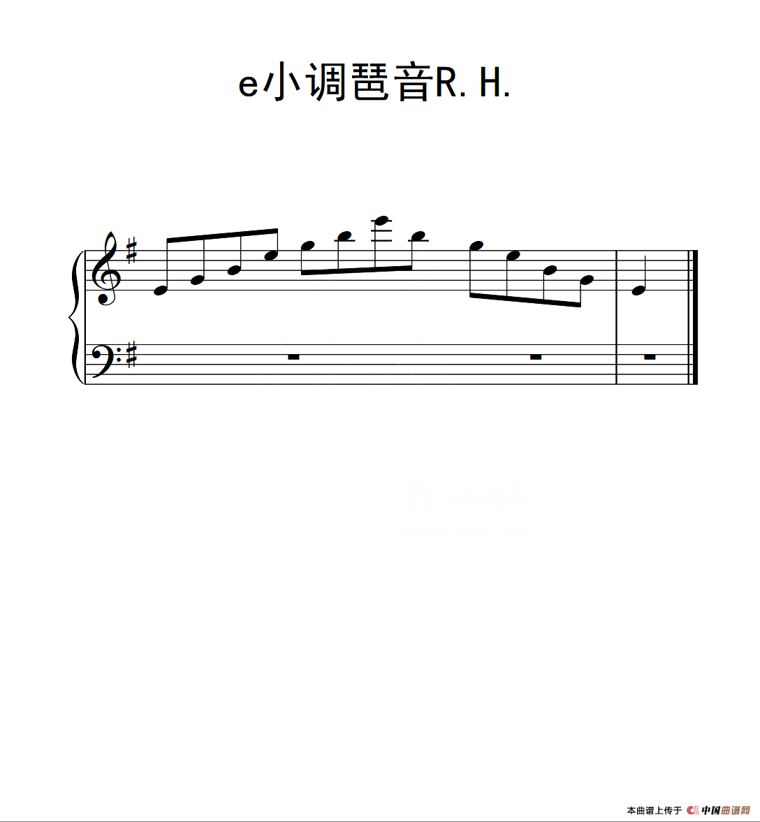 第二级 b小调琶音R H（中国音乐学院钢琴考级作品1~6级）