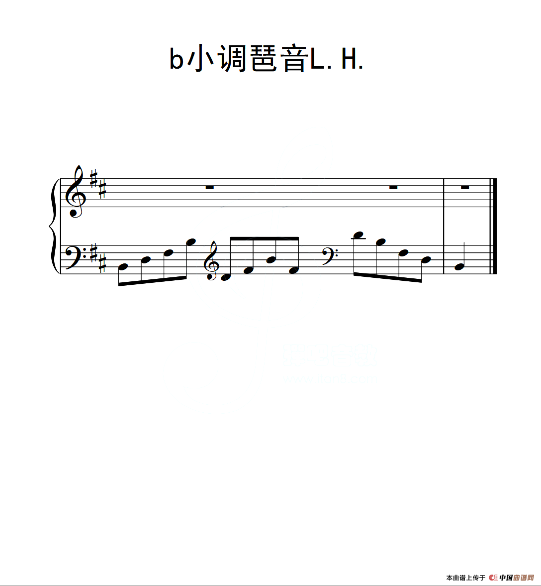 第二级 b小调琶音L H（中国音乐学院钢琴考级作品1~6级）