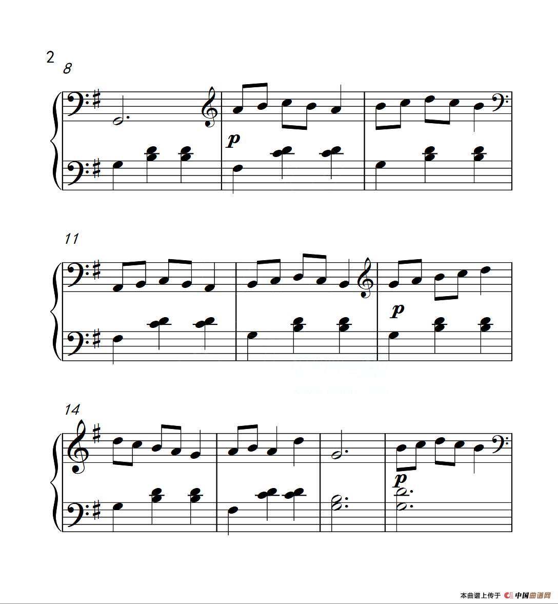 第一级B组 青蛙大合唱（中国音乐学院钢琴考级作品1~6级）