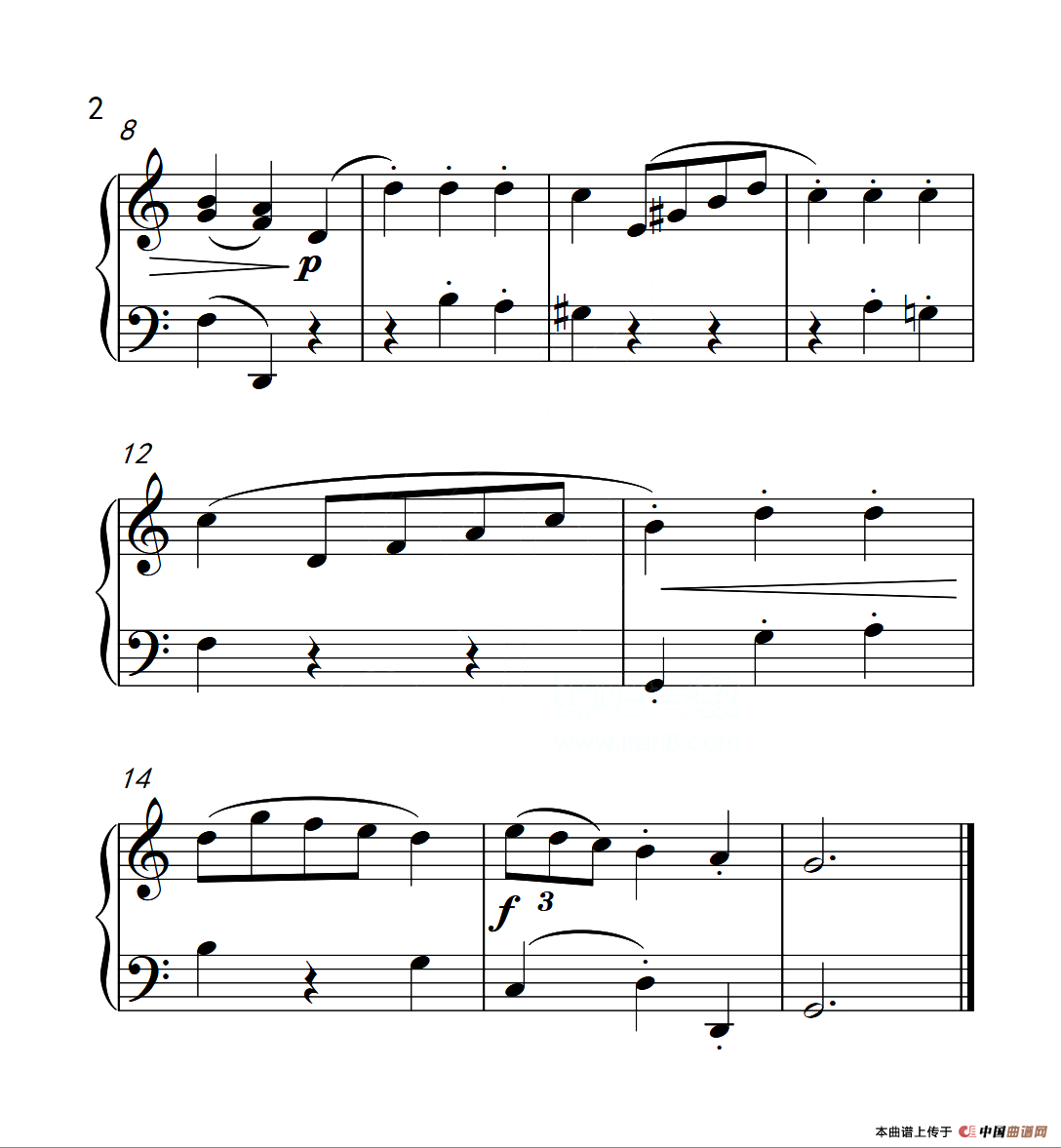 第一级B组 小步舞曲（中国音乐学院钢琴考级作品1~6级）