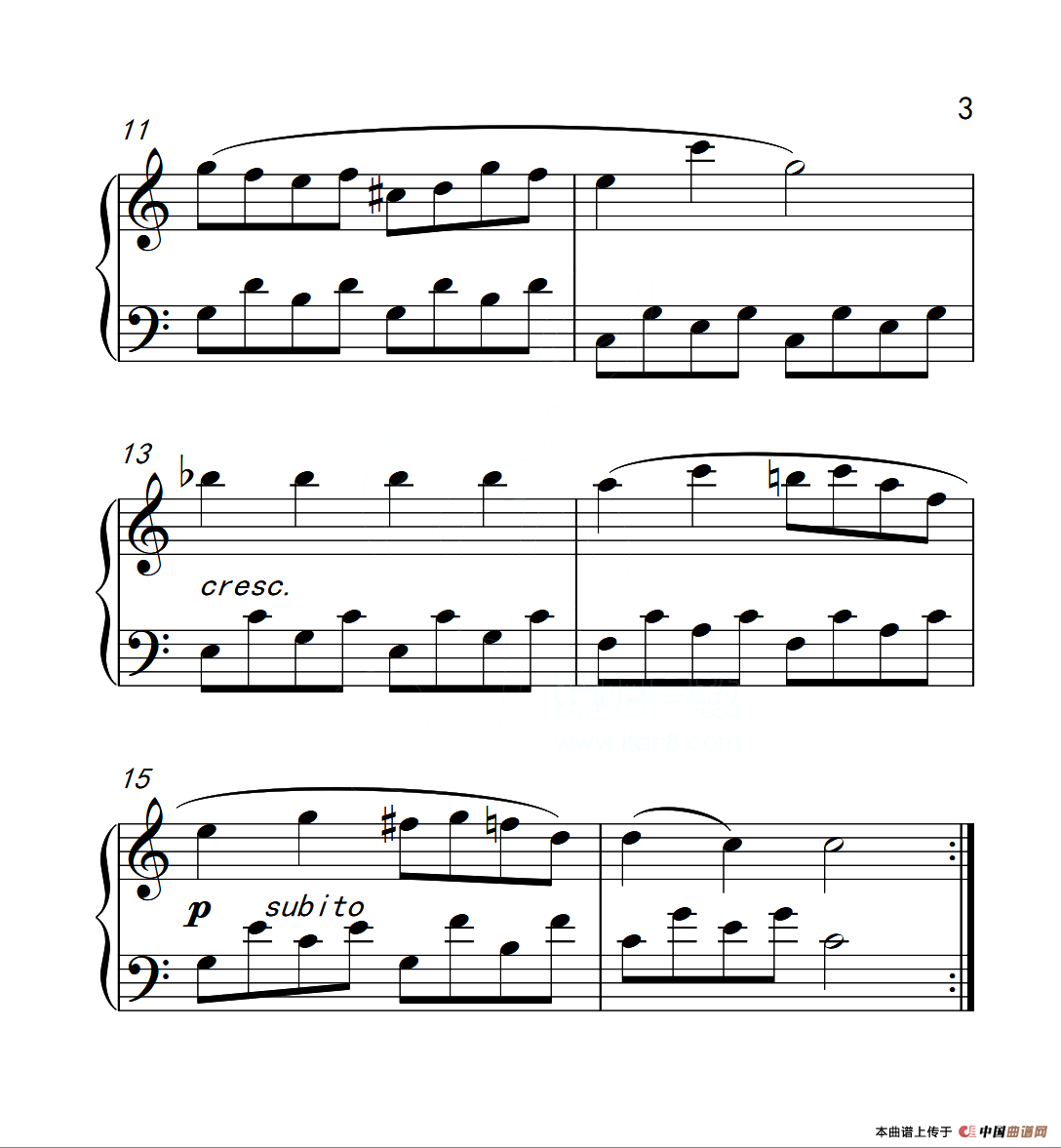 第一级B组 练习曲（中国音乐学院钢琴考级作品1~6级）