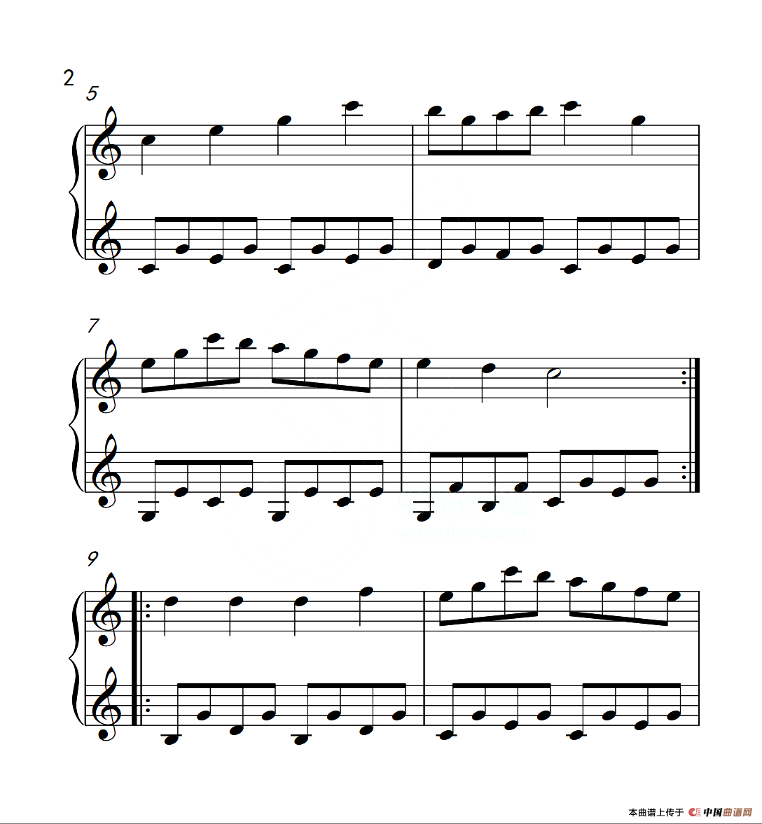 第一级A组 练习曲（中国音乐学院钢琴考级作品1~6级）