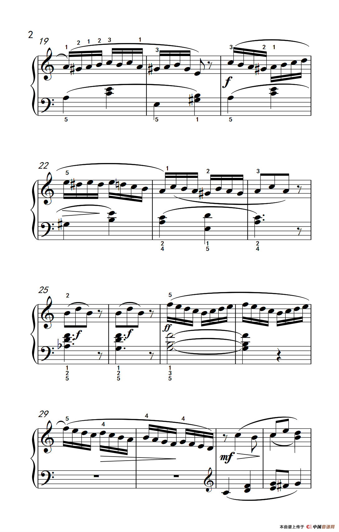 第三级 2.练习曲（中央音乐学院 钢琴（业余）考级教程 1-3级）