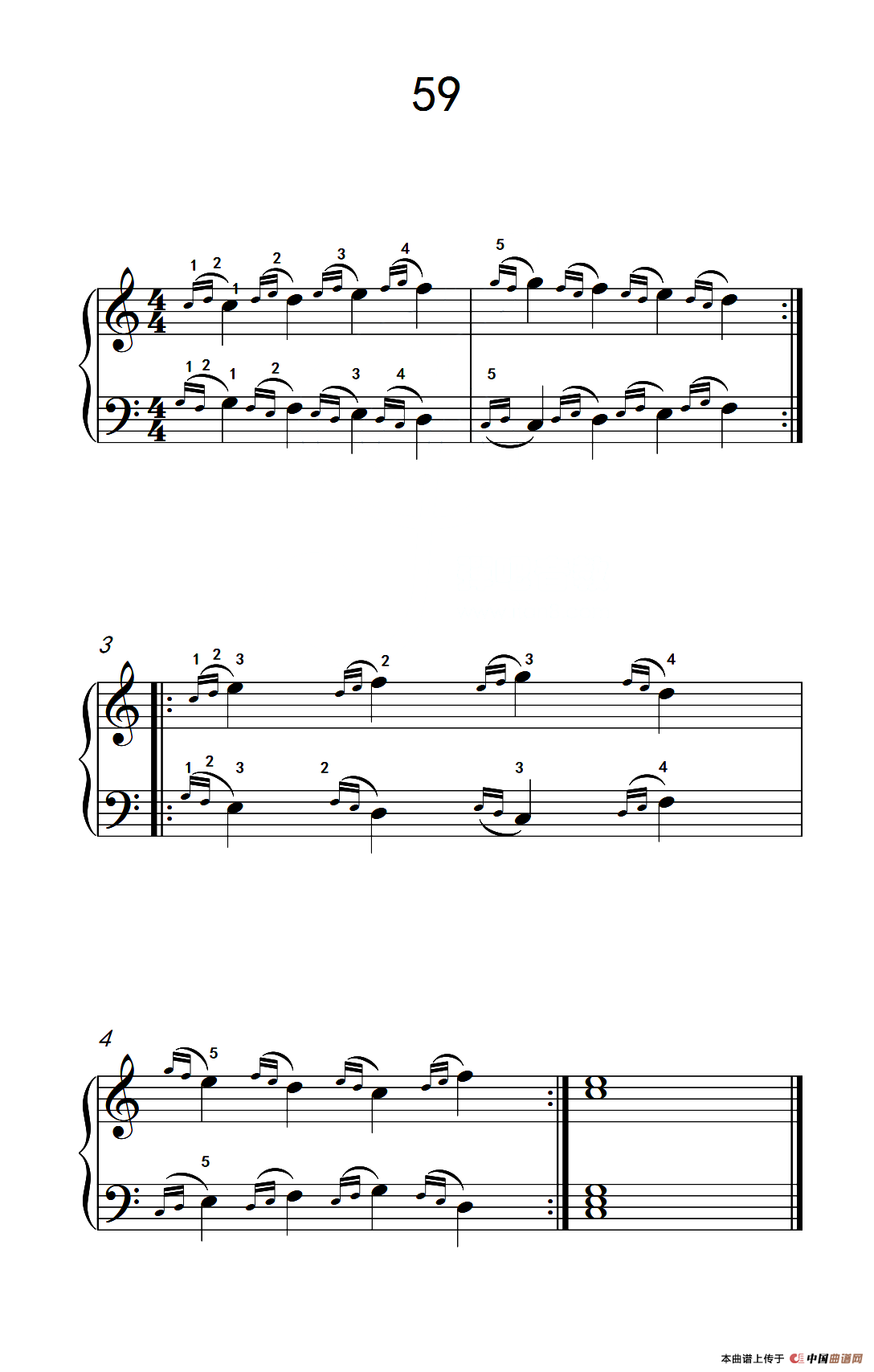 装饰音练习 59（儿童钢琴手指练习 2）