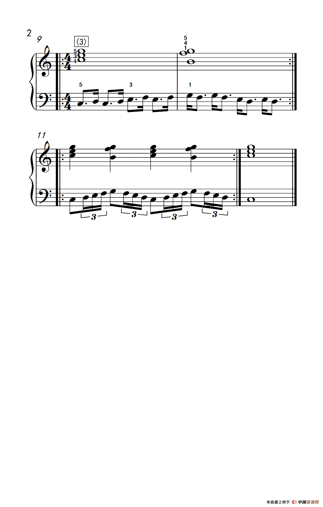 左手练习 56（儿童钢琴手指练习 2）