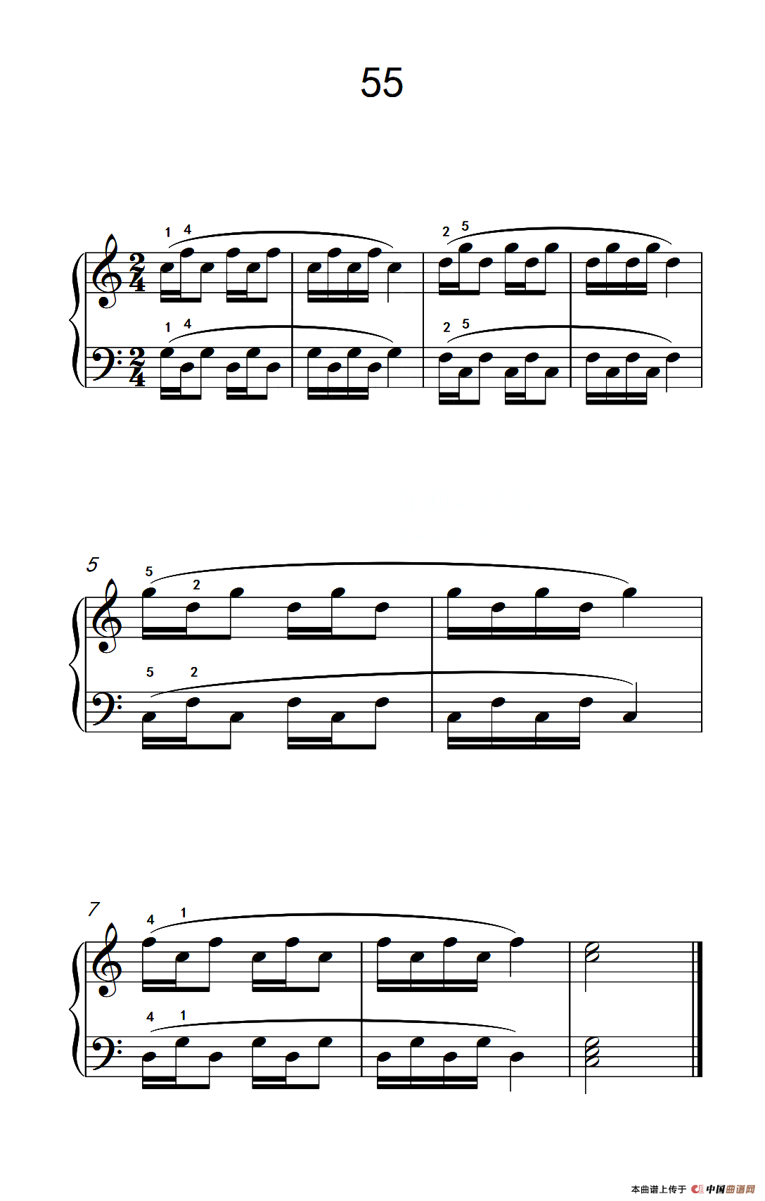 颤音练习 55（儿童钢琴手指练习 2）