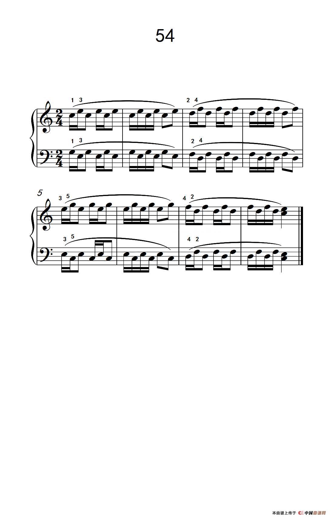颤音练习 54（儿童钢琴手指练习 2）