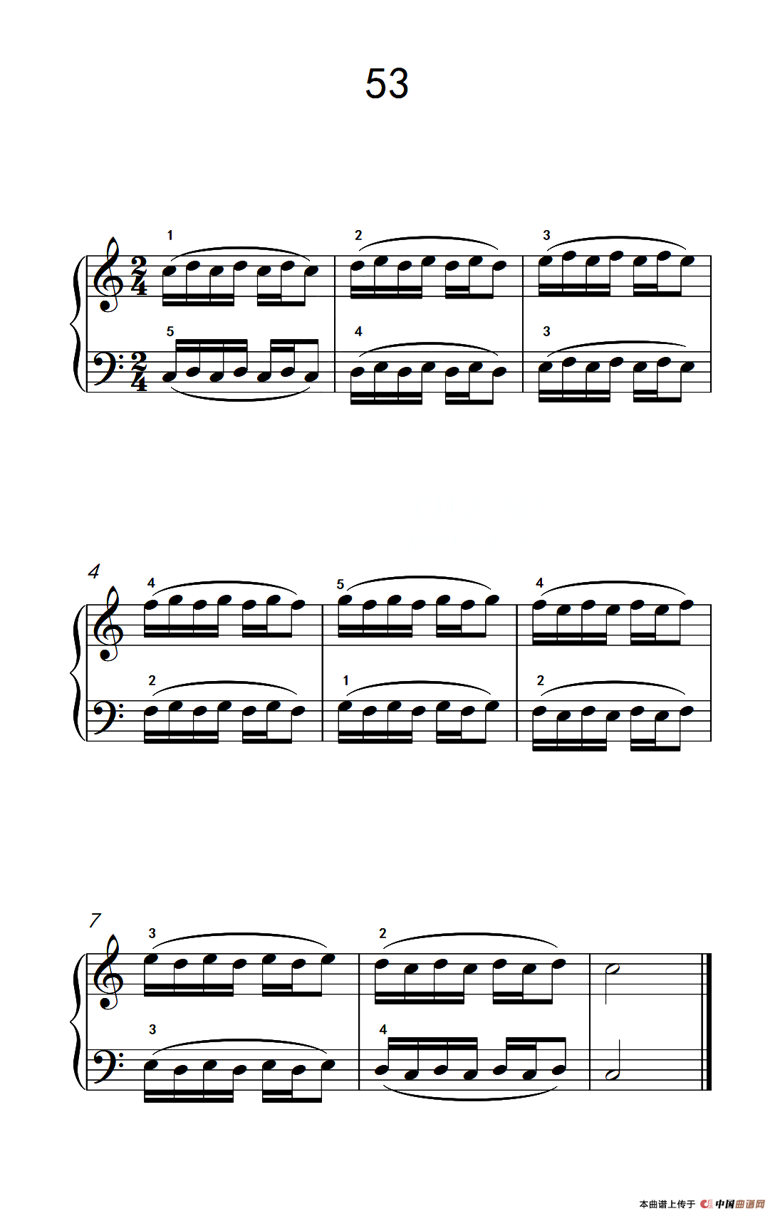 颤音练习 53（儿童钢琴手指练习 2）