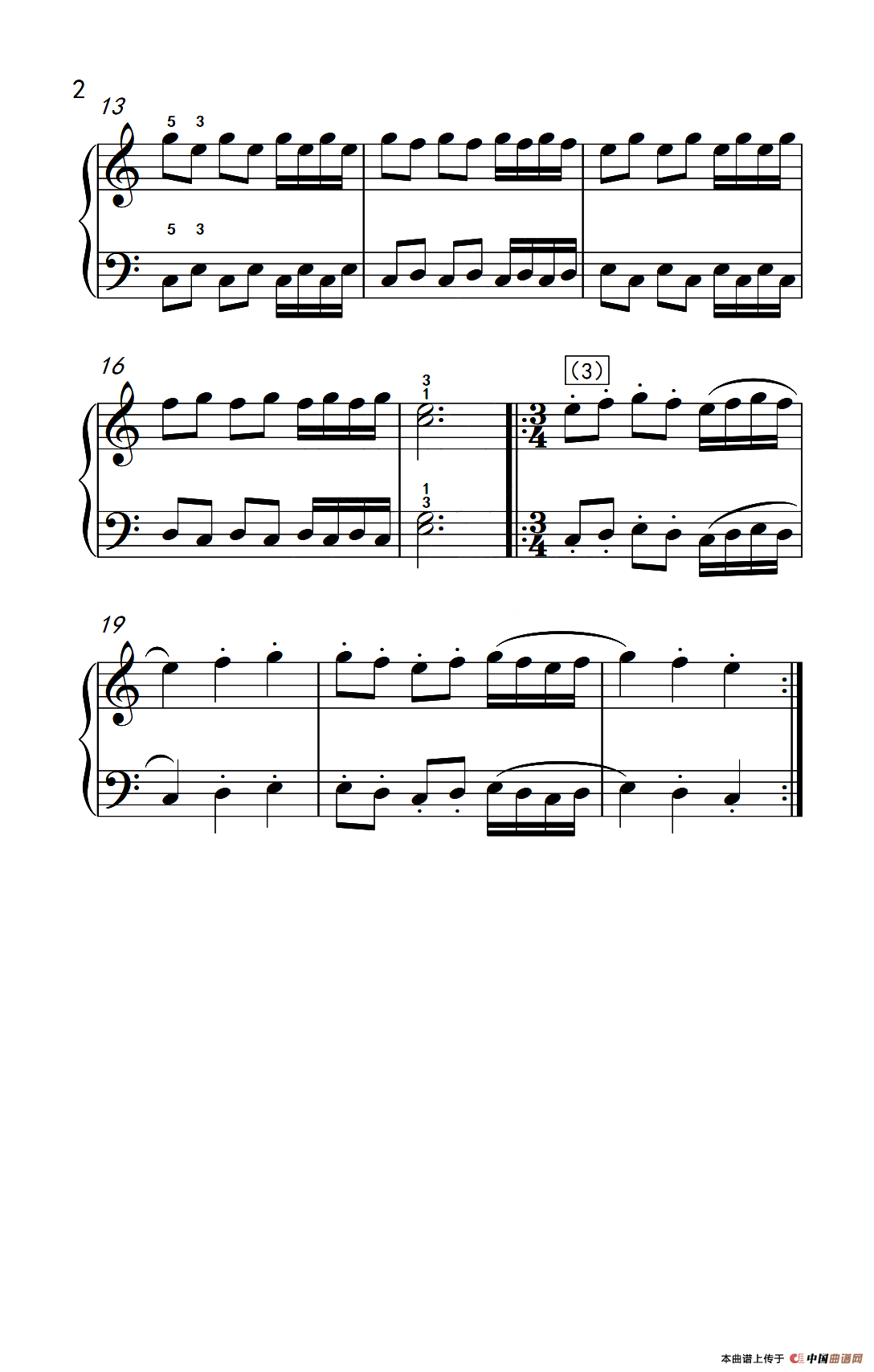 3 4 5 弱指练习 51（儿童钢琴手指练习 2）