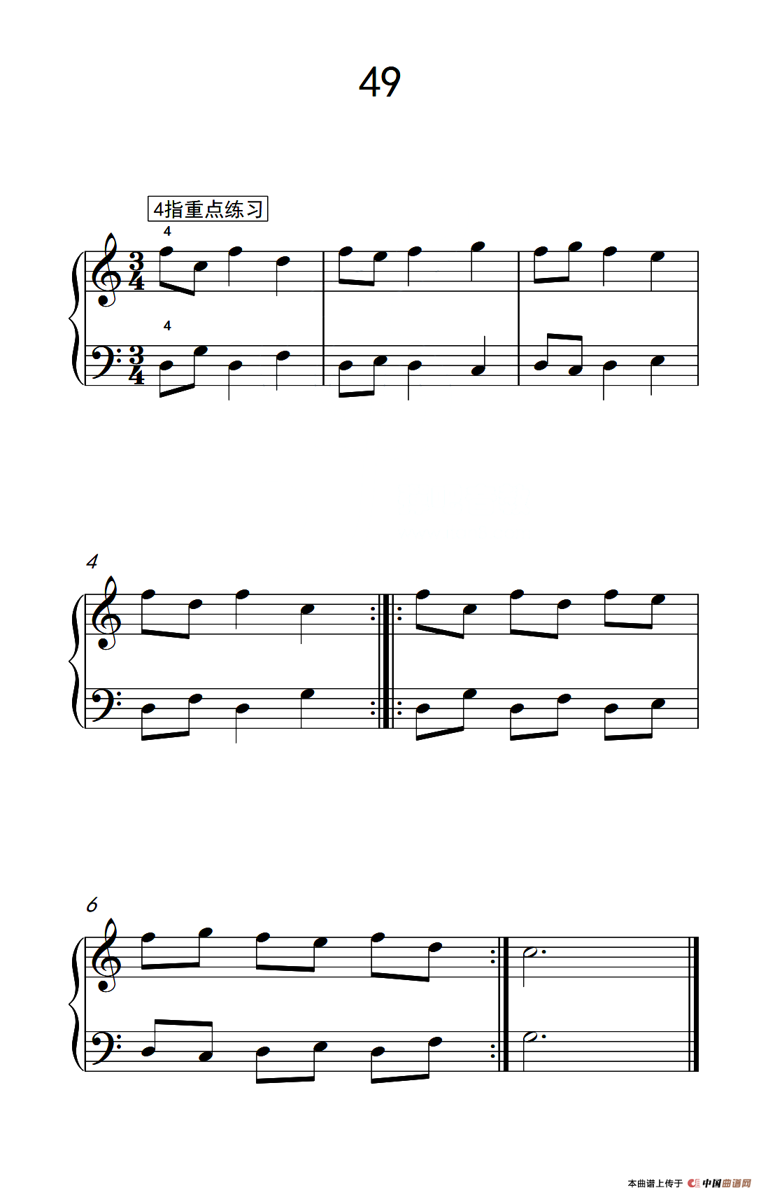 分指重点练习 49（儿童钢琴手指练习 2）