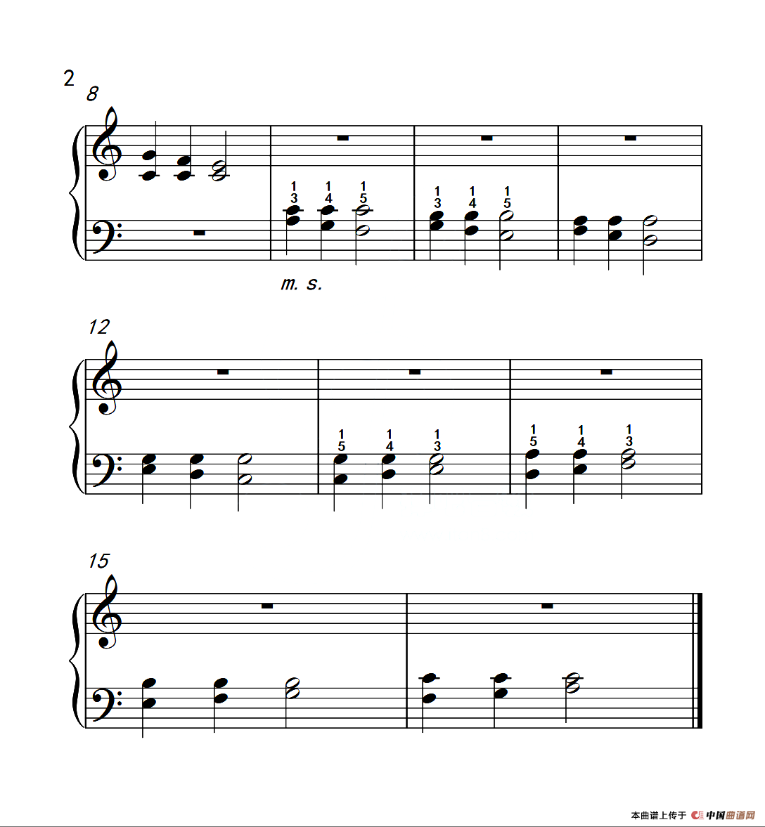 双音练习 23（儿童钢琴手指练习 2）