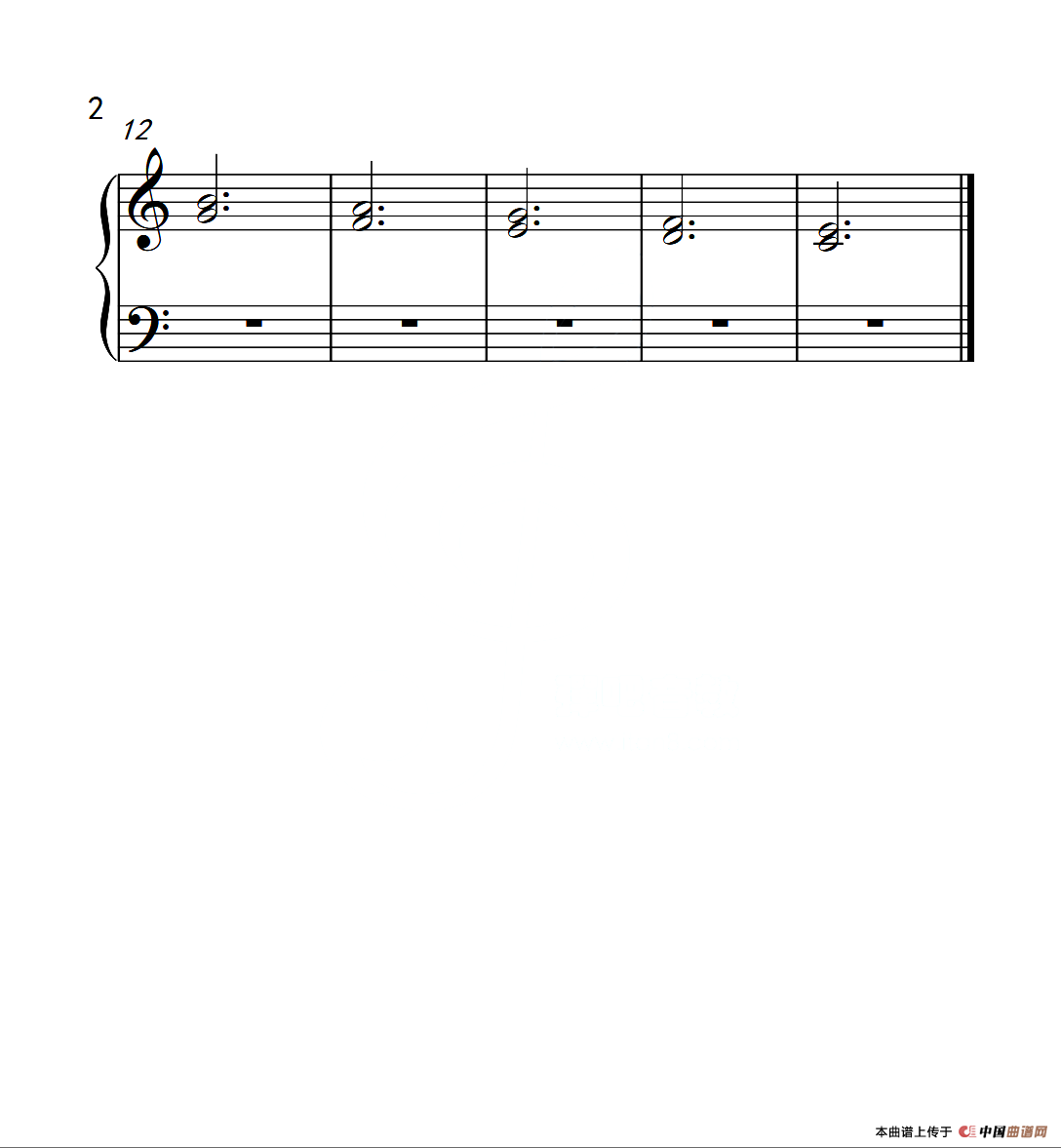 双音练习 20（儿童钢琴手指练习 2）