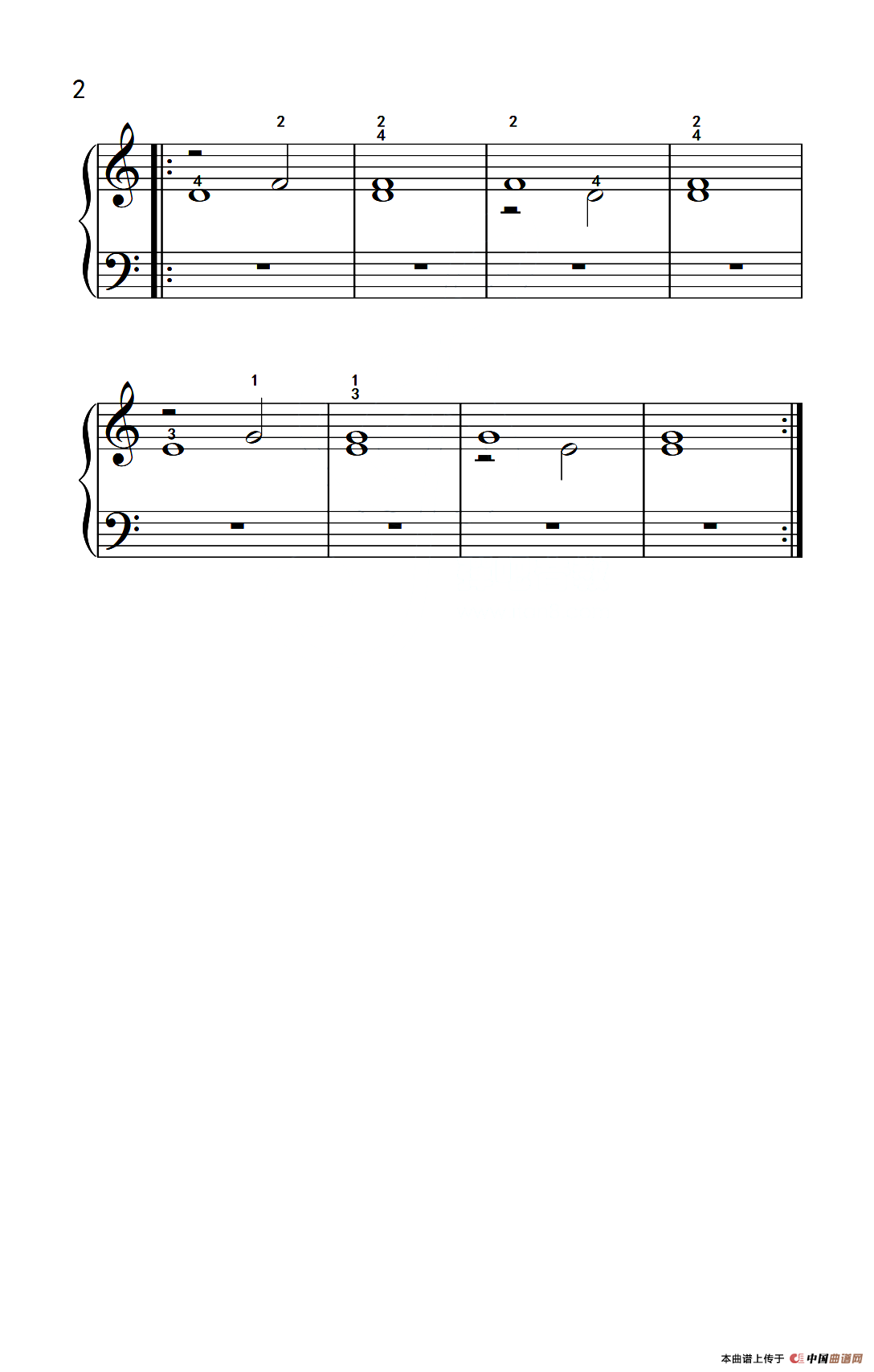 双音练习 18（儿童钢琴手指练习 2）