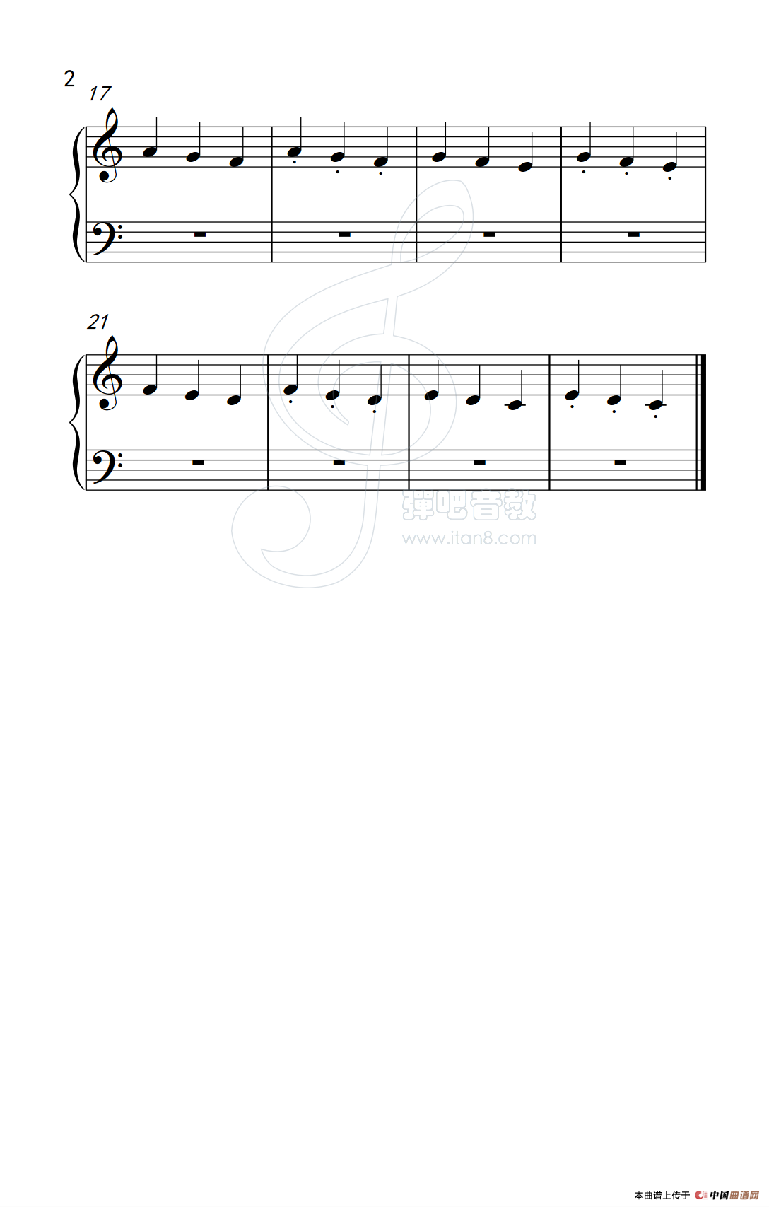 跳音练习 9（儿童钢琴手指练习 2）