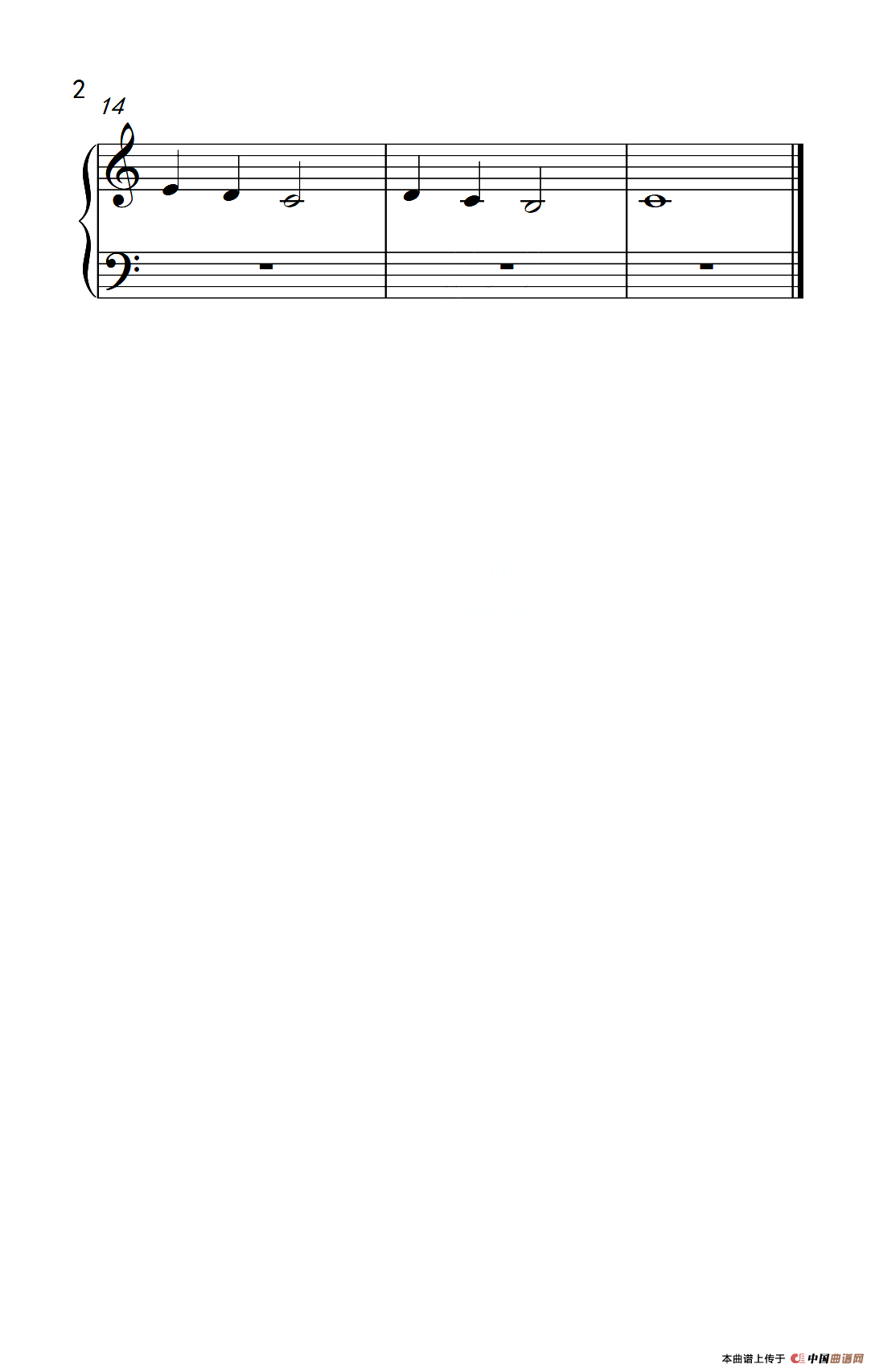 非连音练习 2（儿童钢琴手指练习 2）