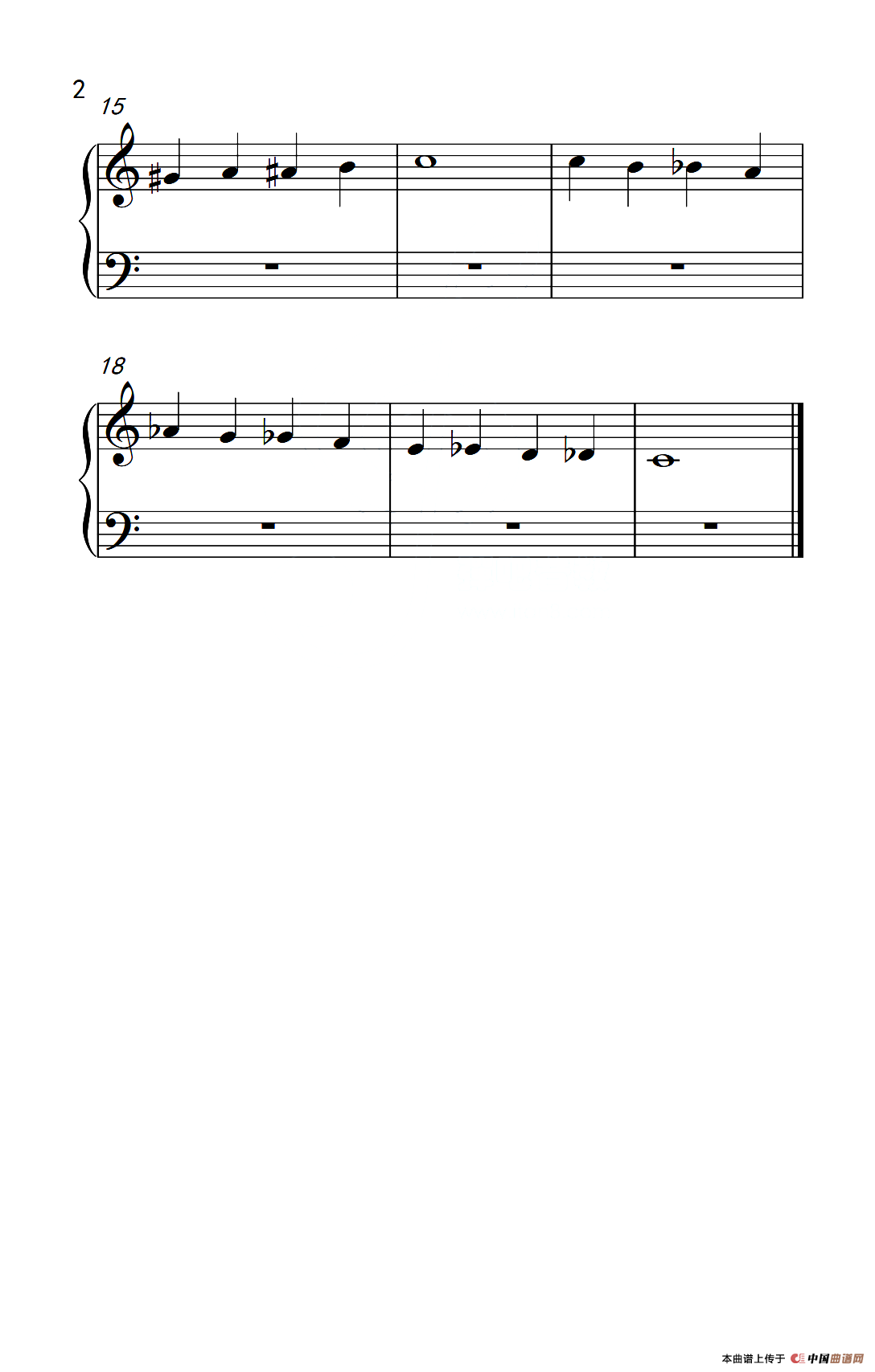 非连音练习 1（儿童钢琴手指练习 2）