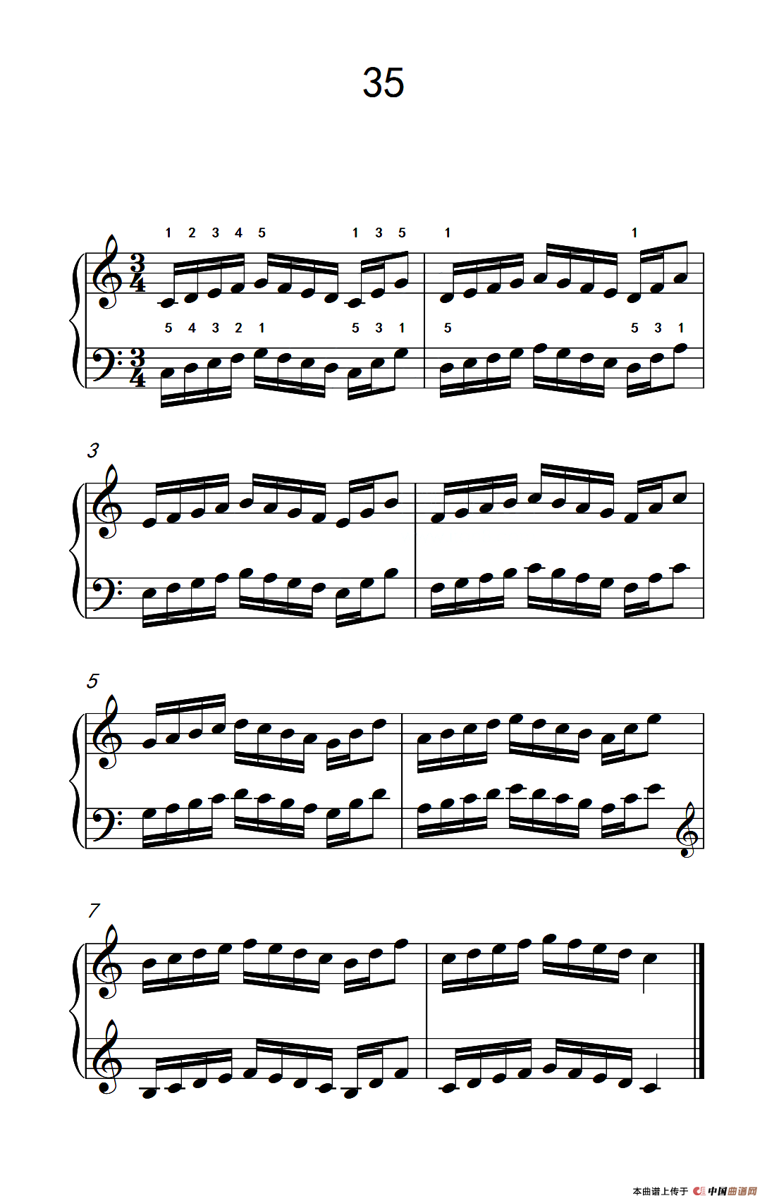 八.提高速度.增强手指灵活性的练习35（儿童钢琴手指练习 1）