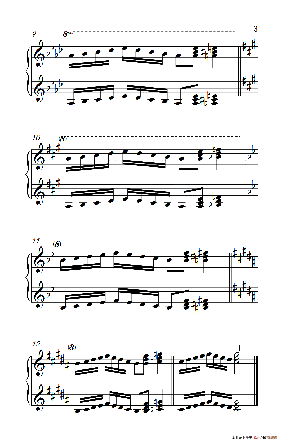 七.五指原位移调练习27（儿童钢琴手指练习 1）