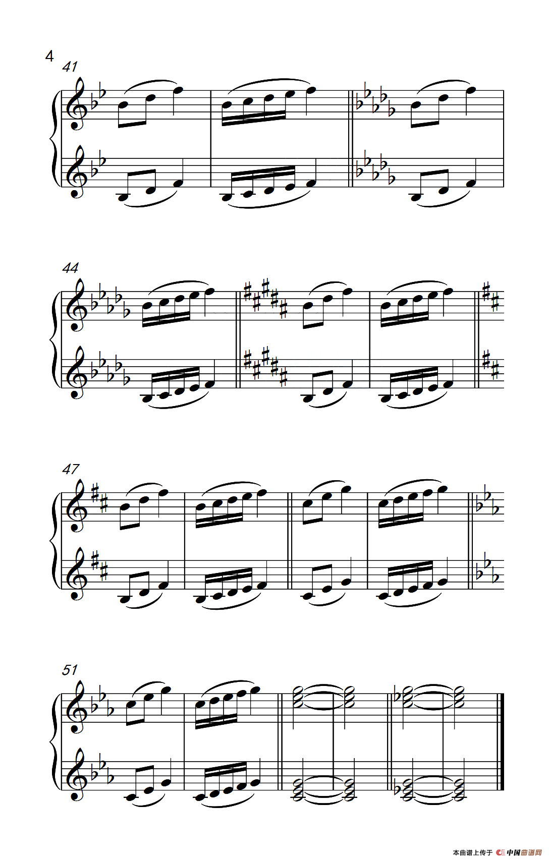 七.五指原位移调练习26（1）（儿童钢琴手指练习 1）