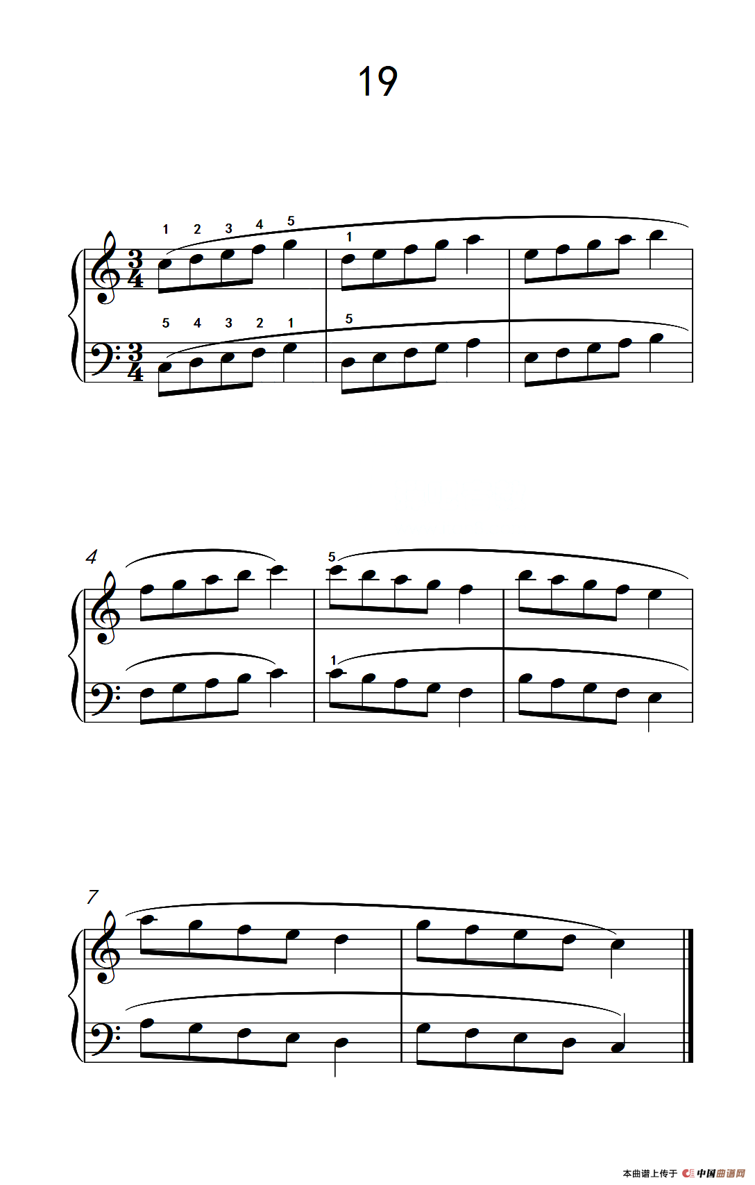 五.长句子的连奏19（儿童钢琴手指练习 1）
